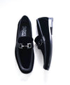 $950 SALVATORE FERRAGAMO - “GRANDIOSO" Gancini Bit Loafer Black Velvet - 10 E