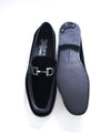 $950 SALVATORE FERRAGAMO - “GRANDIOSO" Gancini Bit Loafer Black Velvet - 10 E