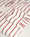 $395 ELEVENTY - Red/White *Button Collar* Stripe Dress Shirt - M