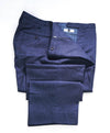 $460 INCOTEX - "Modern Fit" Blue Heathered Wool Dress Pants  -  42W