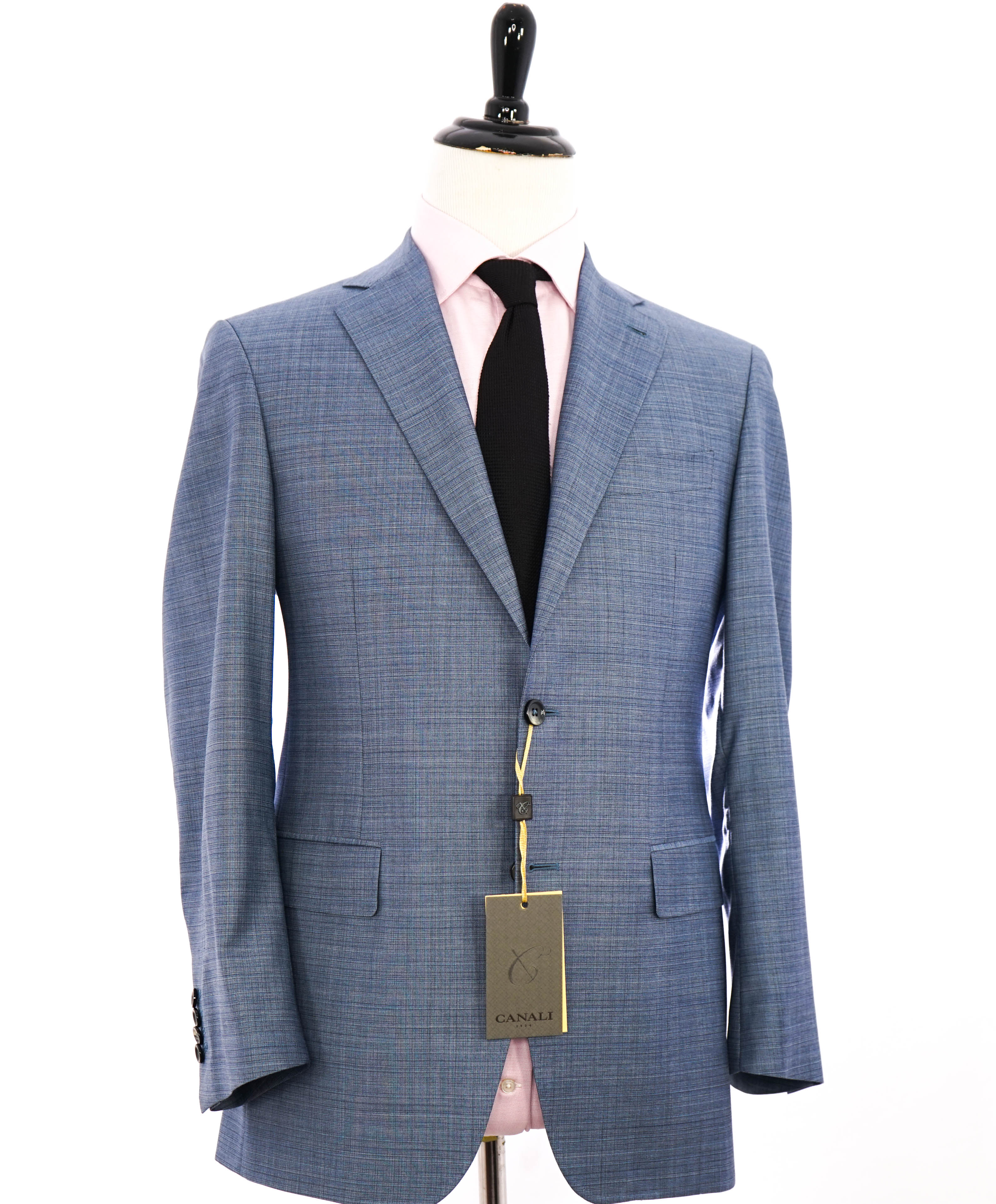 $1,895 CANALI - "KEI" Light Baby Blue Summer Wool Blazer - 42R