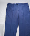 SAKS FIFTH AVE - Blue "TAILORED" WOOL MADE IN ITALY Flat Front Dress Pants - 42W