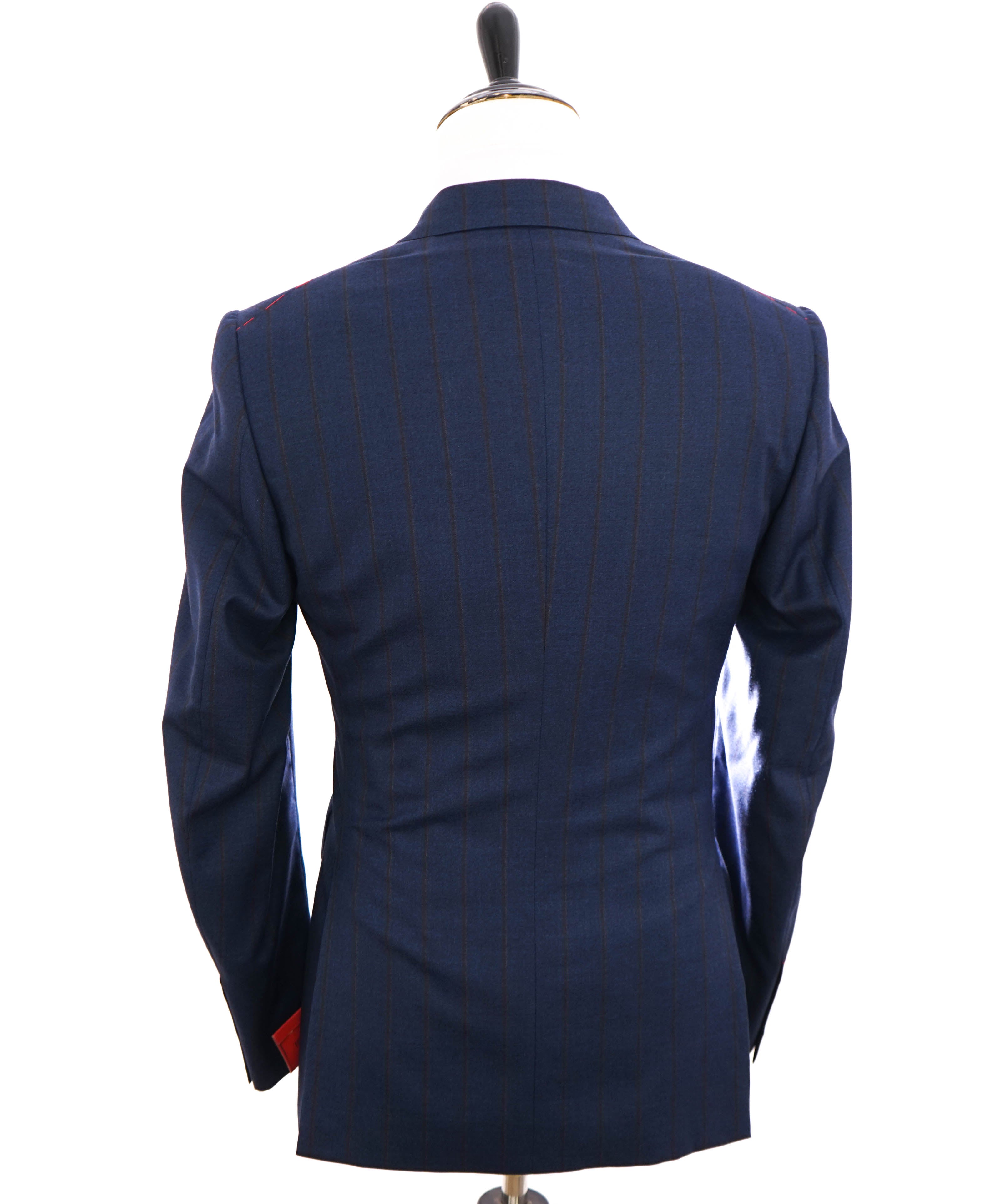 $2,995 ISAIA - Base "GREGORY" 140's Blue/Orange Textured Blazer - 40R