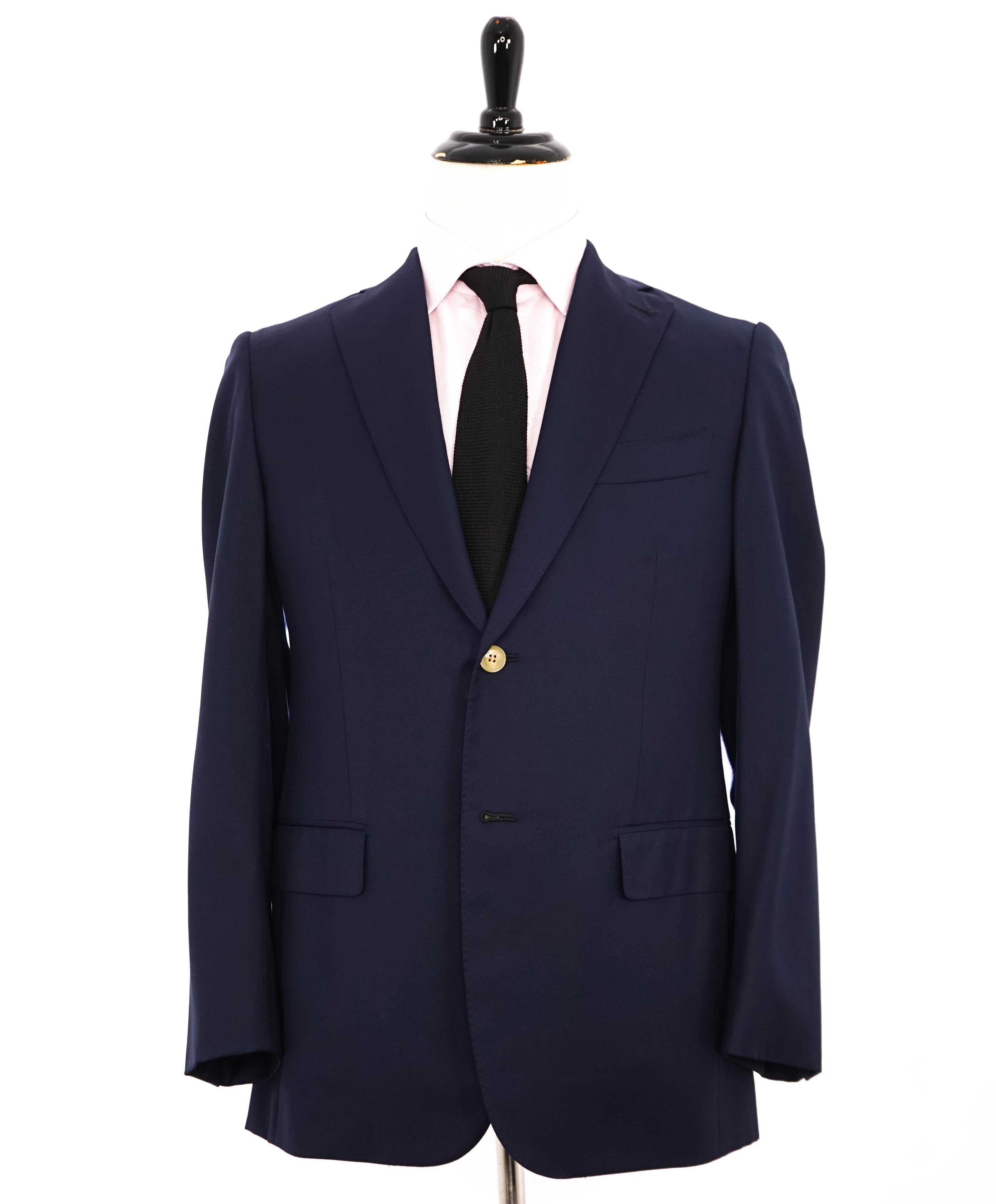 $2,995 ISAIA - "S LIGHT" Super 130's Navy Blue ROYAL WEAVE Blazer - 40R