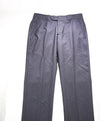 SAKS FIFTH AVE - Gray "Modern" Wool/Silk MADE IN ITALY Flat Front Dress Pants - 32W