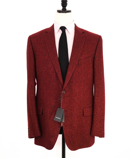 $3,295 ERMENEGILDO ZEGNA - WOOL/LINEN/SILK Red *CUSTOM DESIGN* Blazer - 46R