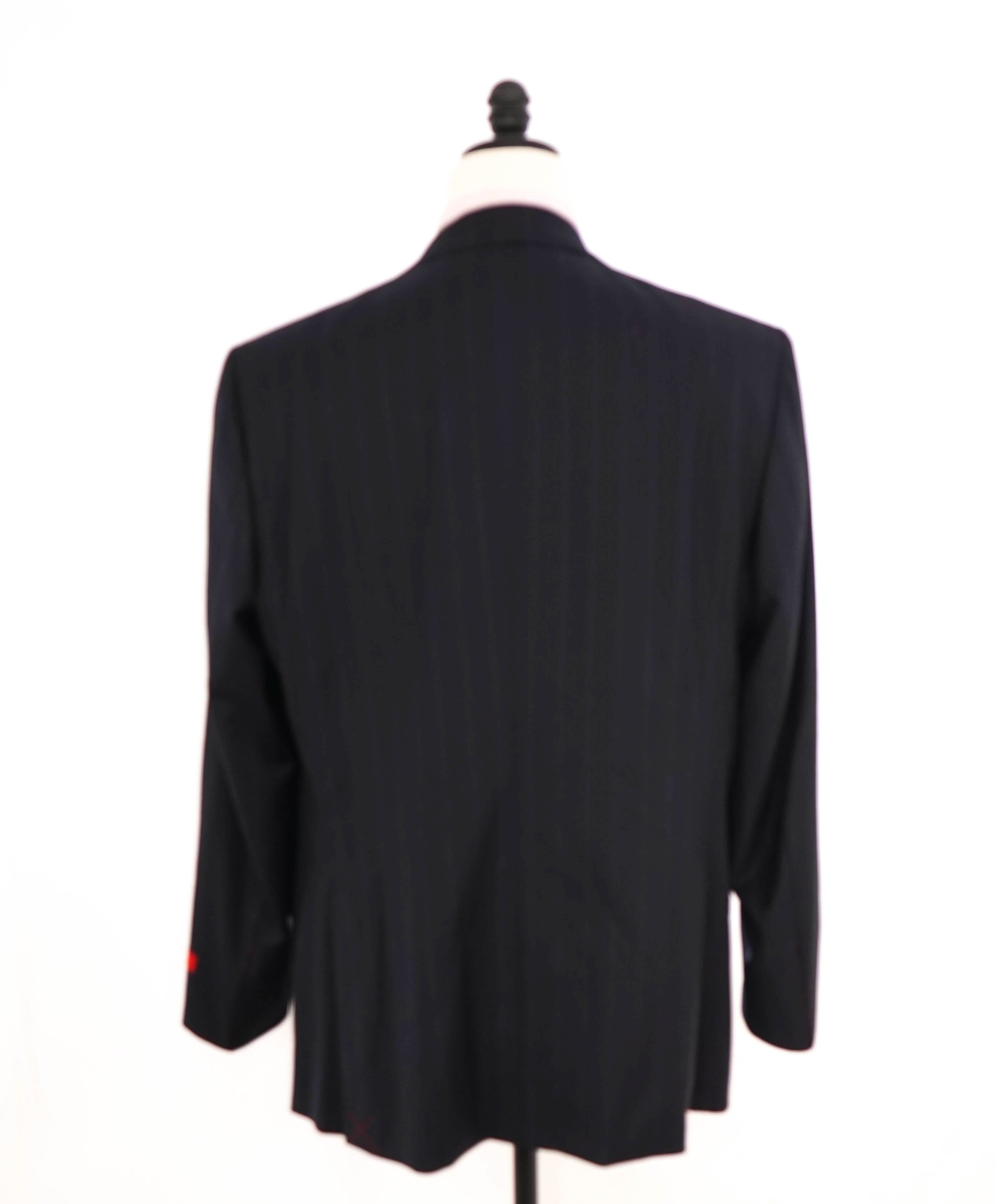 $5,750 ISAIA - "COMFORT PROJECT" Navy Subtle Tonal Chalk Stripe Suit - 46R