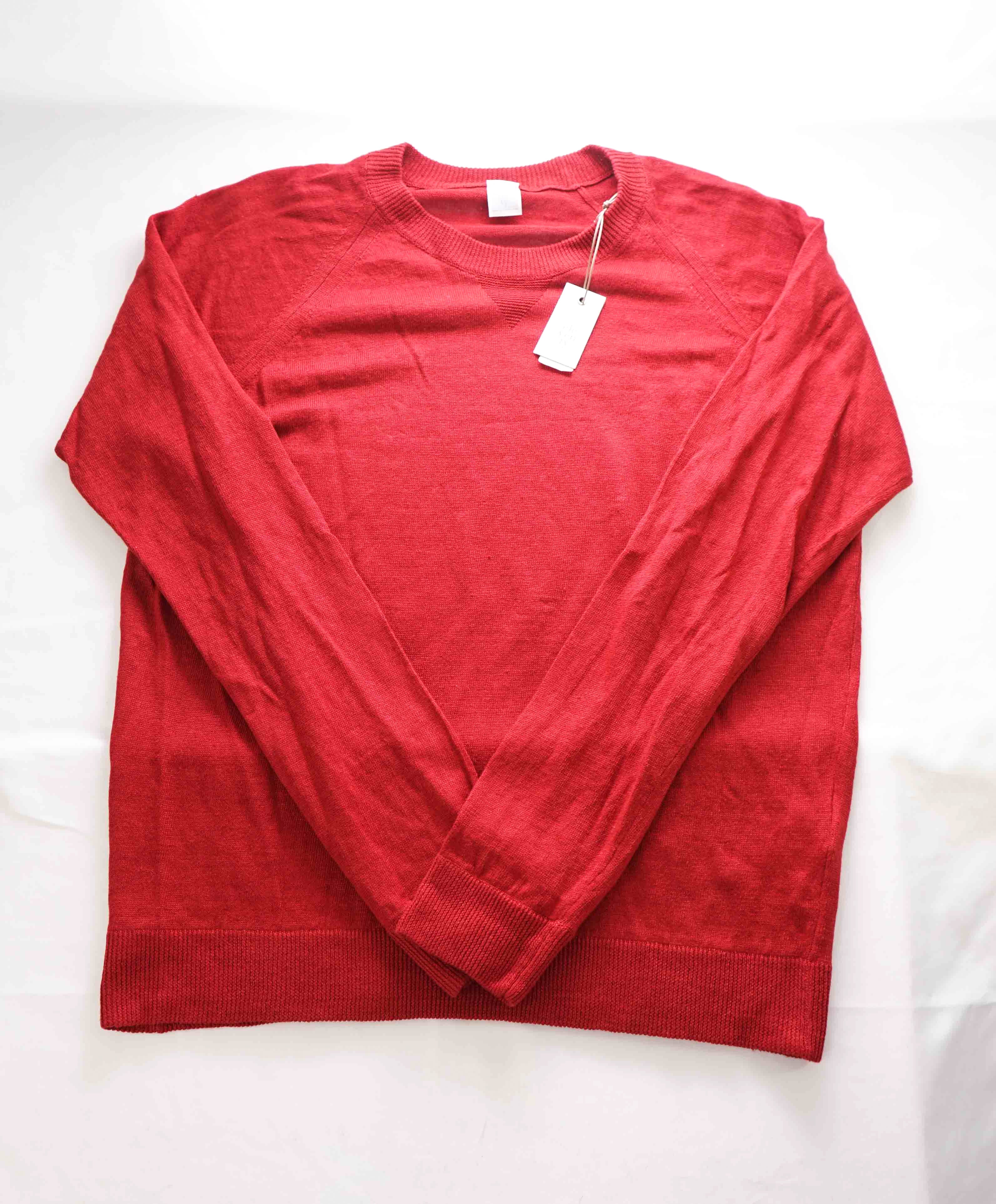 Copy of $395 ELEVENTY - Red Crewneck Premium Pure Wool Sweater - M