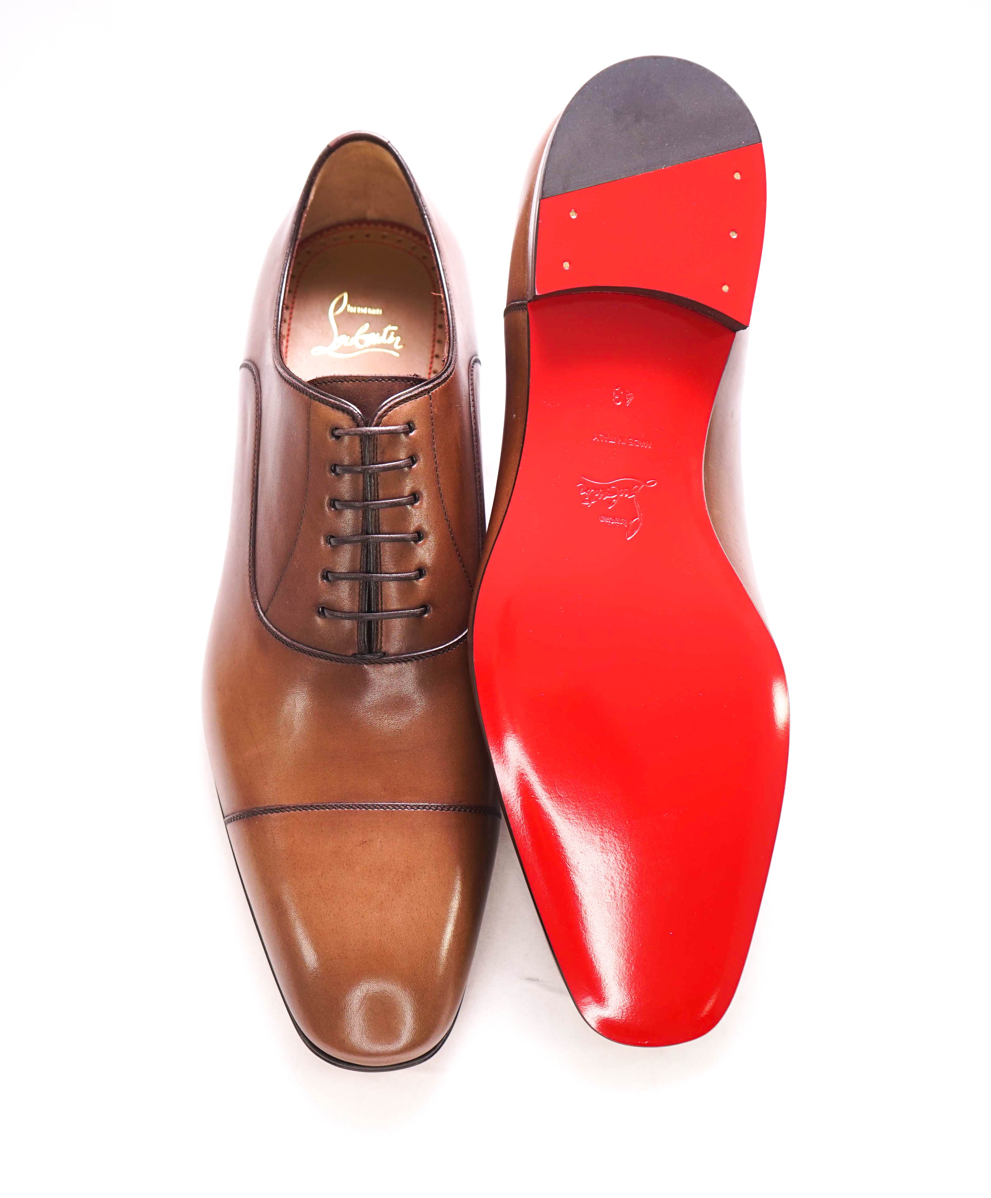 $1,050 CHRISTIAN LOUBOUTIN - *GREGGO* Brown Oxfords - 10 US (43)