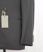 $2,195 CANALI - Black *CLOSET STAPLE* Notch Lapel DOUBLE BREASTED Tuxedo Suit - 42R