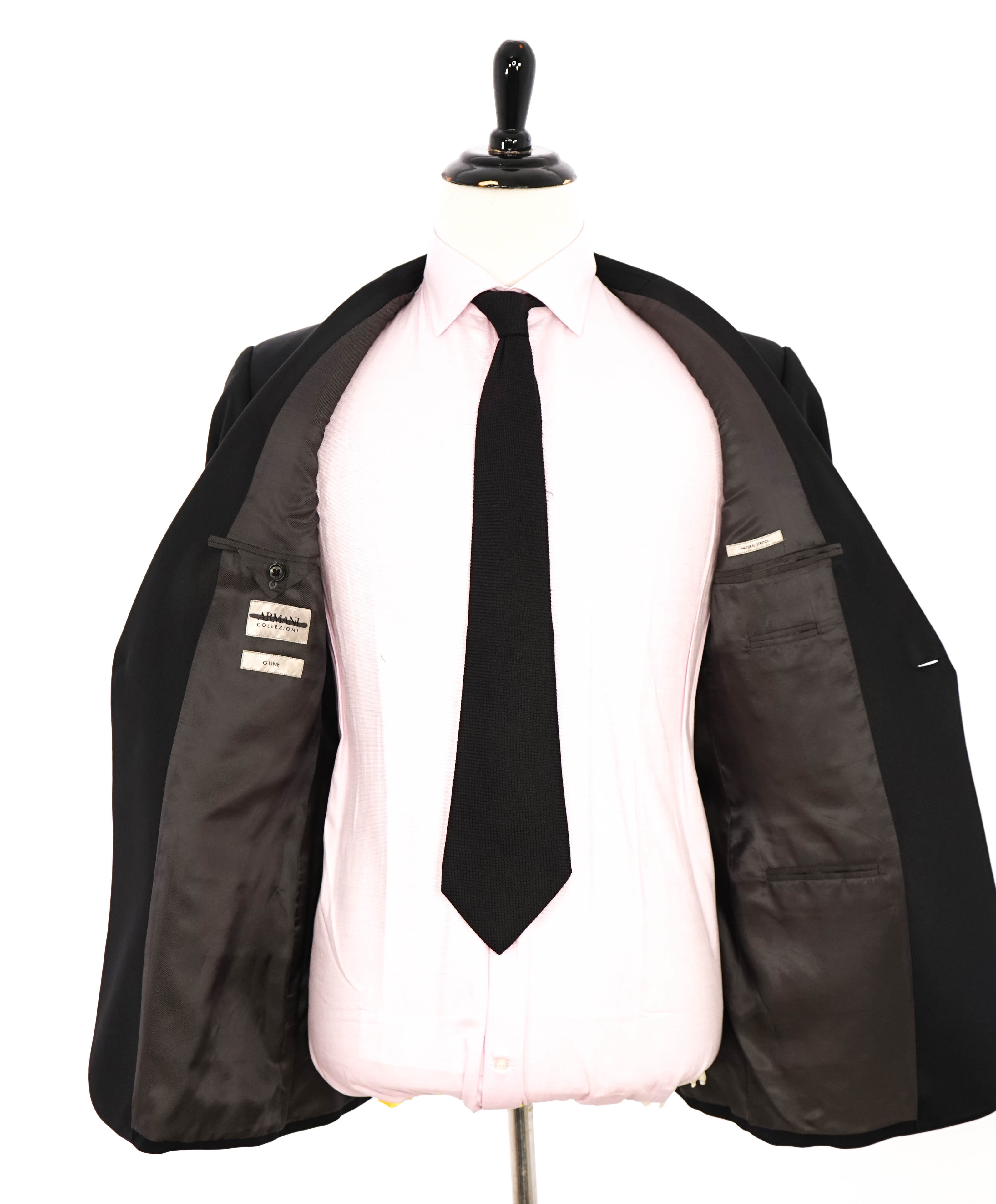 $2,095 ARMANI COLLEZIONI - “G LINE” 1-Button Notch Lapel Tuxedo Suit - 48L