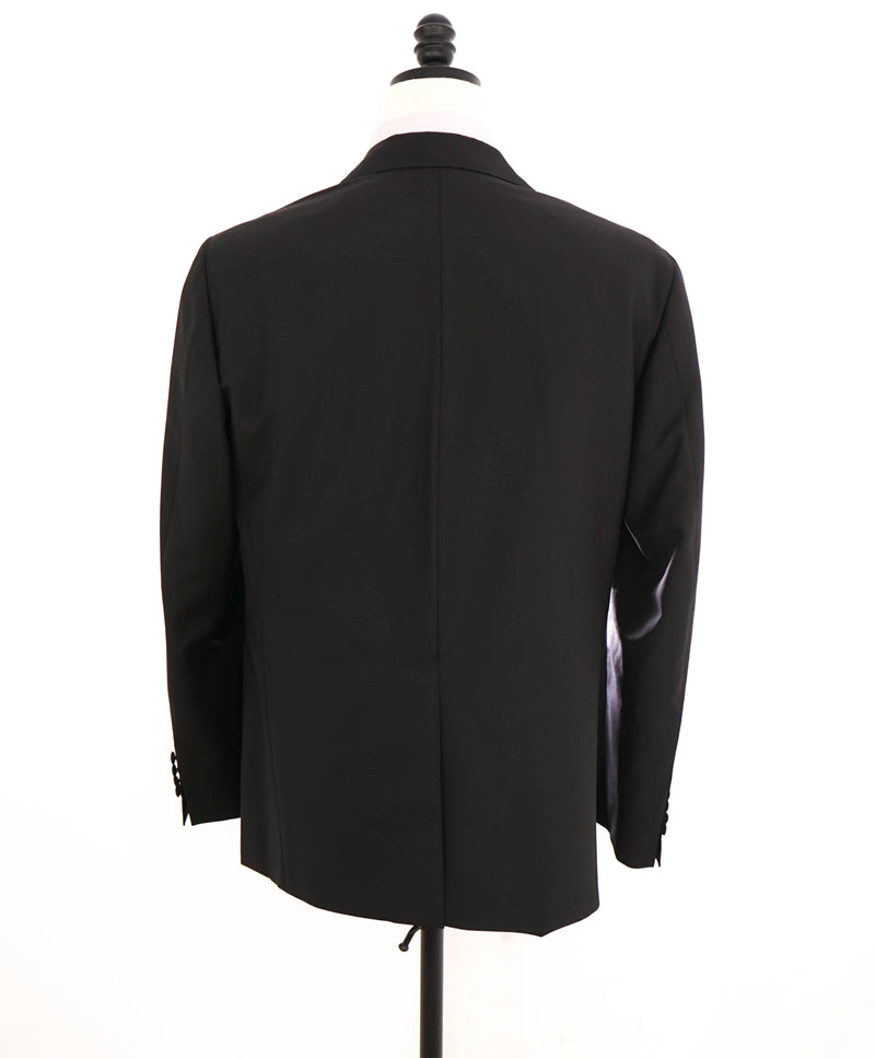 $2,195 CANALI - Black *CLOSET STAPLE* Notch Lapel DOUBLE BREASTED Tuxedo Suit - 42R