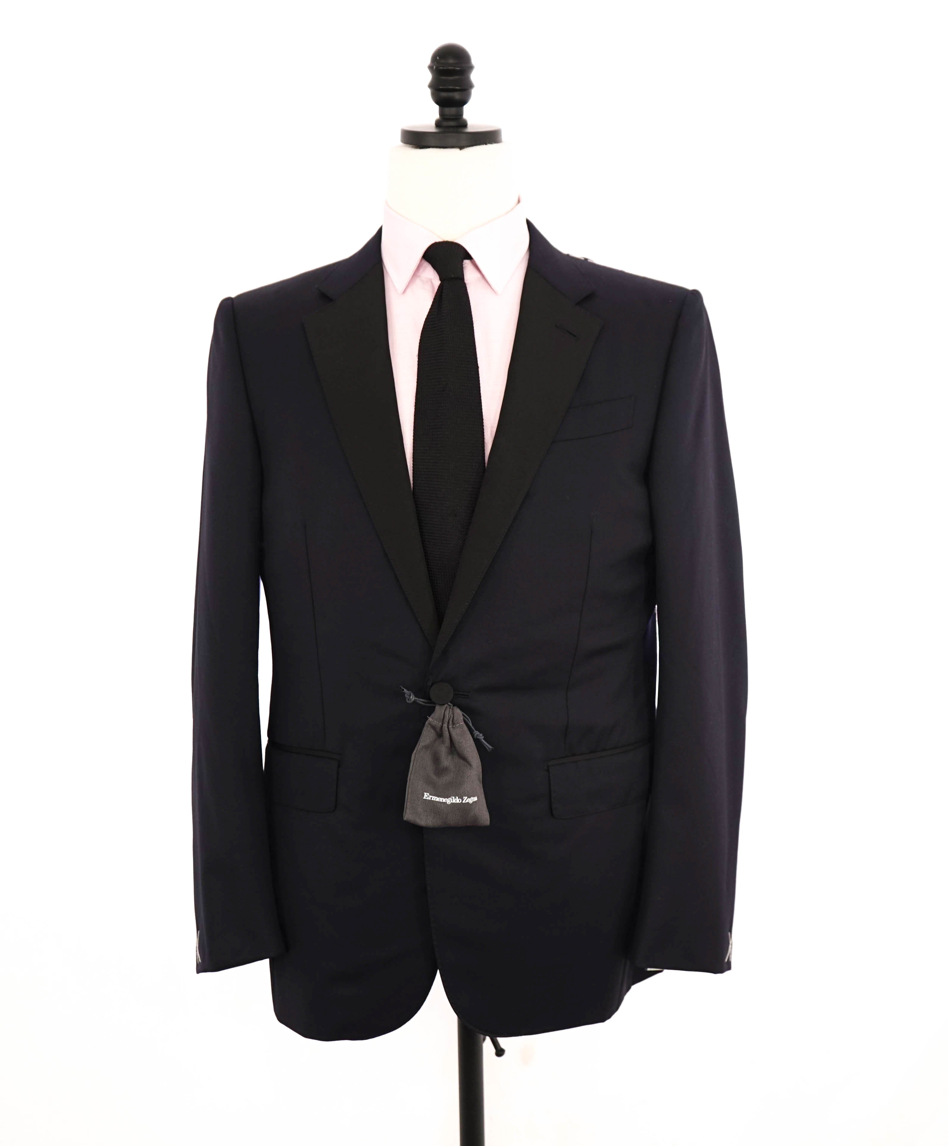 $5,995 ERMENEGILDO ZEGNA - 1-Btn "SU MISURA" Navy *MICRONSPHERE* Tuxedo - 38S