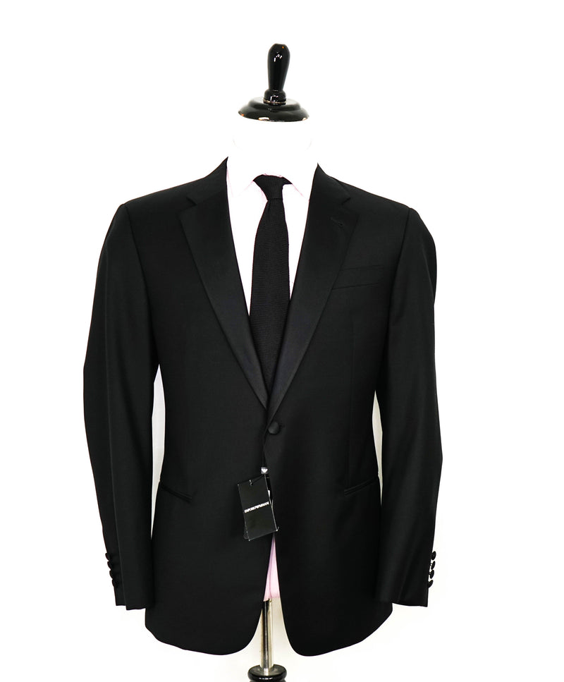 $1,995 EMPORIO ARMANI - “G LINE” 1-Btn Notch Lapel 130's Tuxedo Suit - 48R