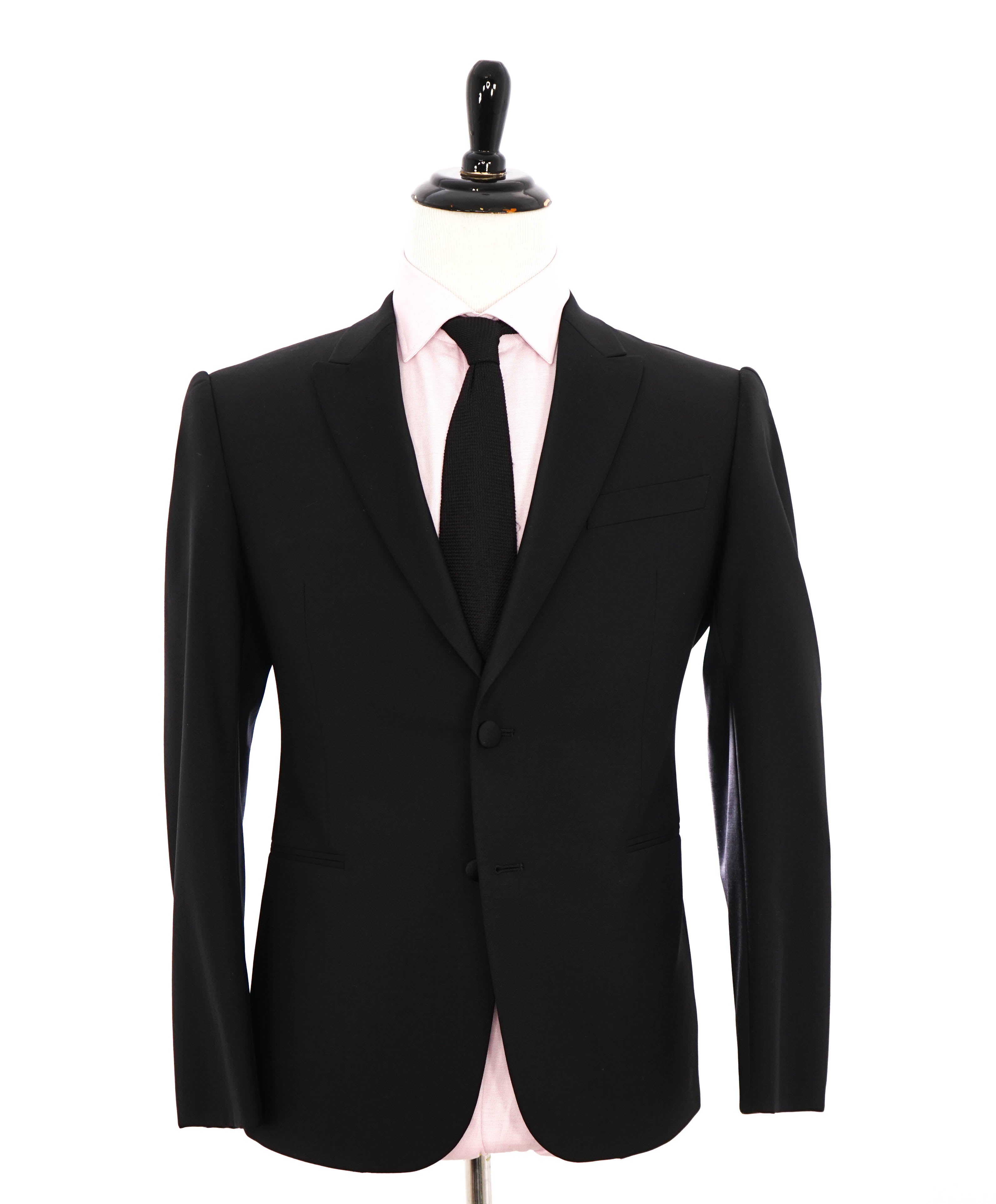 $1,995 EMPORIO ARMANI - “M LINE” 1-Btn Peak Lapel Tuxedo Suit - 40S