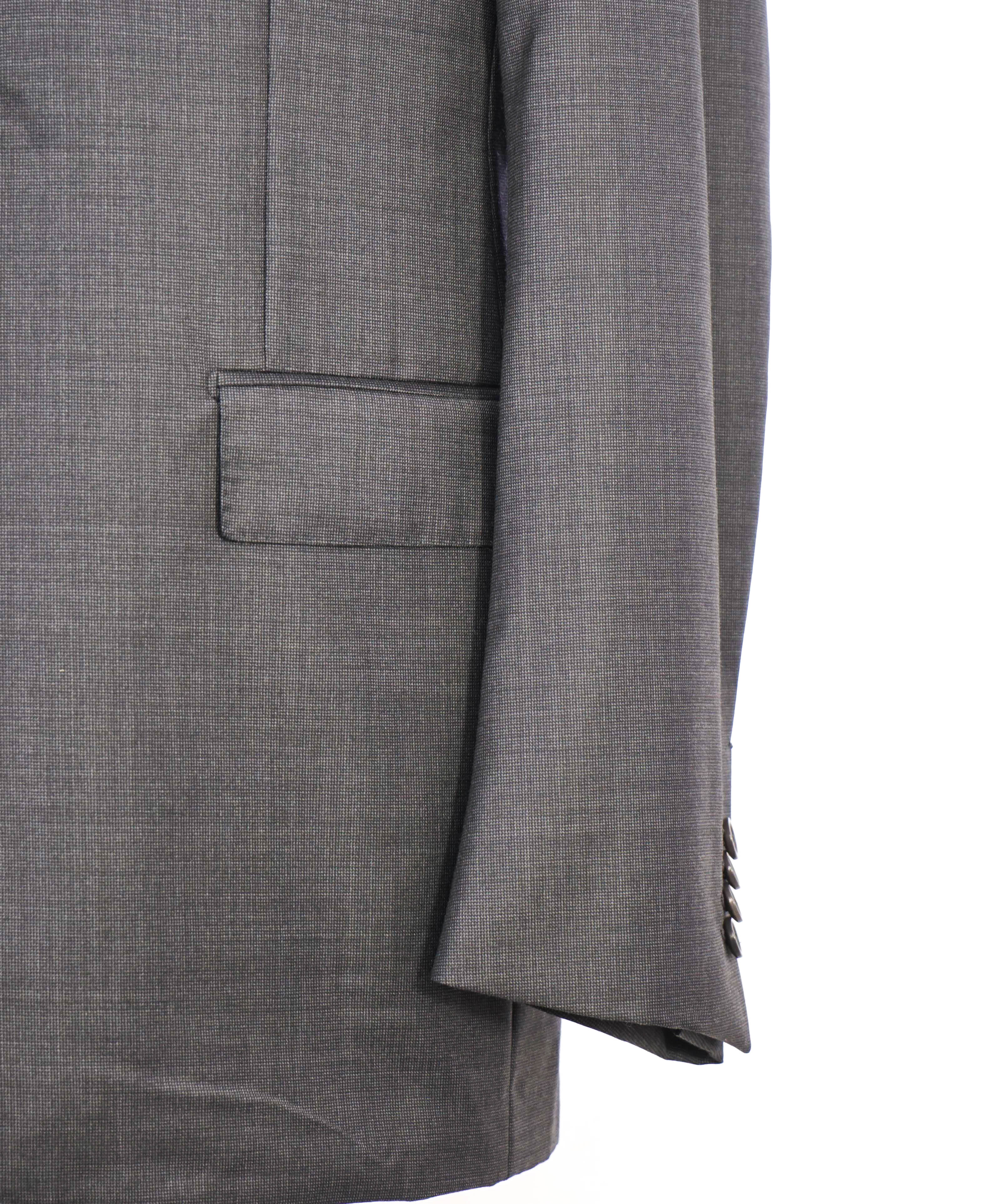 ERMENEGILDO ZEGNA -"TROFEO" Milano Gray Textured Birdseye Premium Suit - 46R