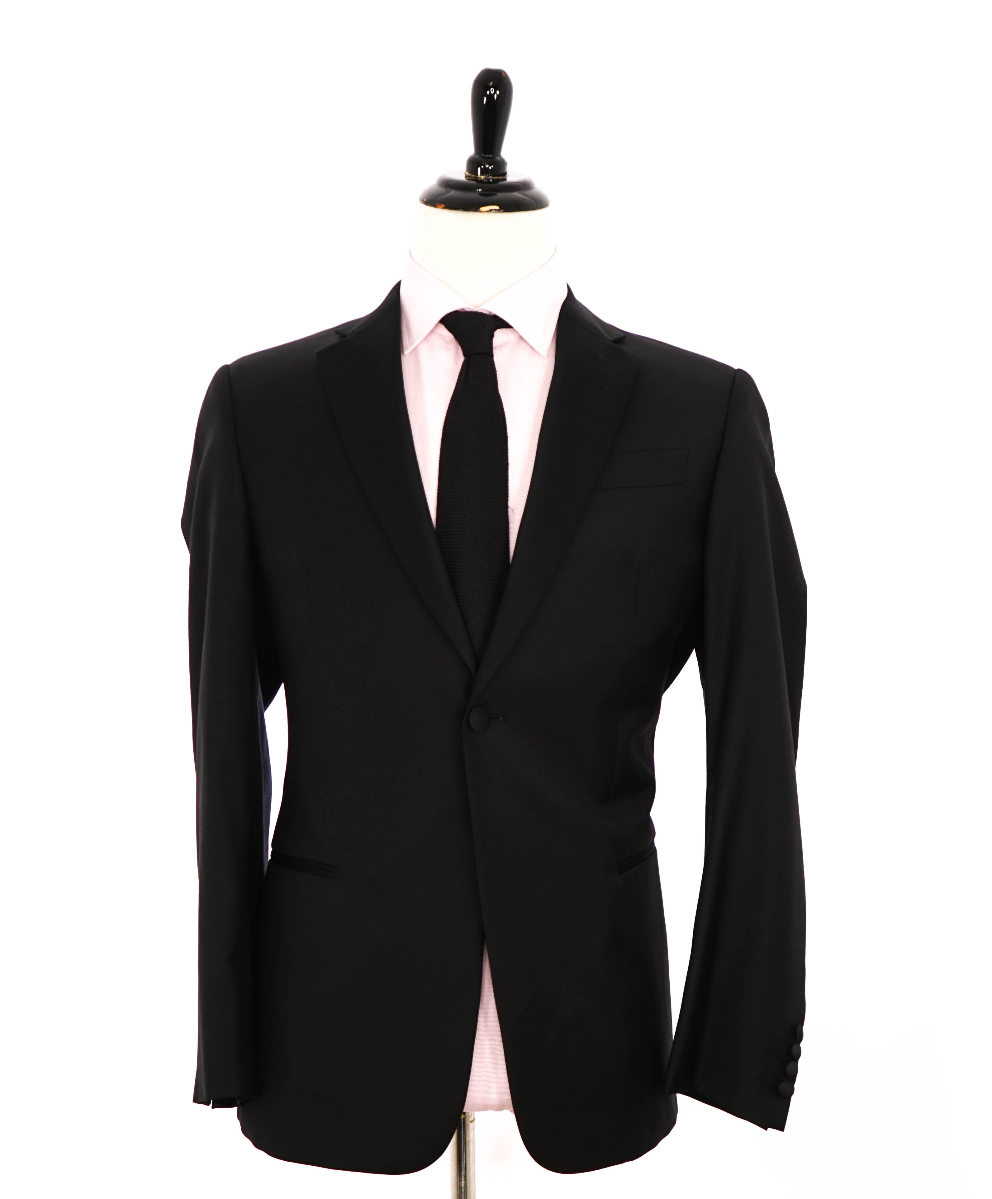 $1,995 EMPORIO ARMANI - “G LINE” 1-Btn Notch Lapel 130's Tuxedo Suit - 40R