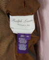 $4,995 RALPH LAUREN PURPLE LABEL - *PURE CASHMERE* Royal Plaid Neutral Blazer - 44L