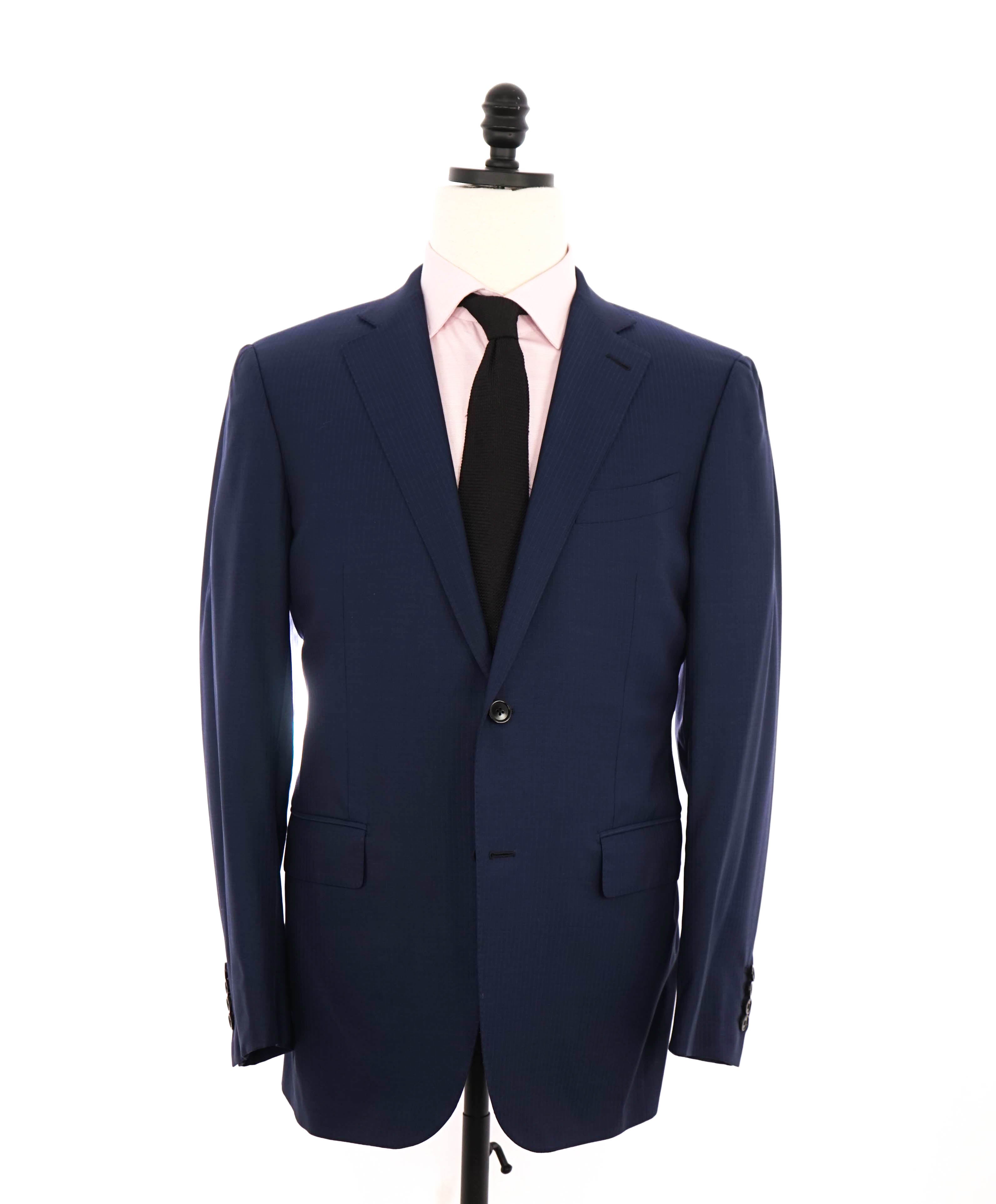 ERMENEGILDO ZEGNA - "15 MILMIL 15" Blue Tonal Texture Blazer - 40R