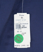 $2,995 ERMENEGILDO ZEGNA - “MultiSeason” Midnight Blue Micro Check Blazer- 50R US