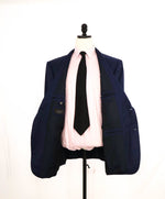 $2,995 ERMENEGILDO ZEGNA - “MultiSeason” Midnight Blue Micro Check Blazer- 50R US