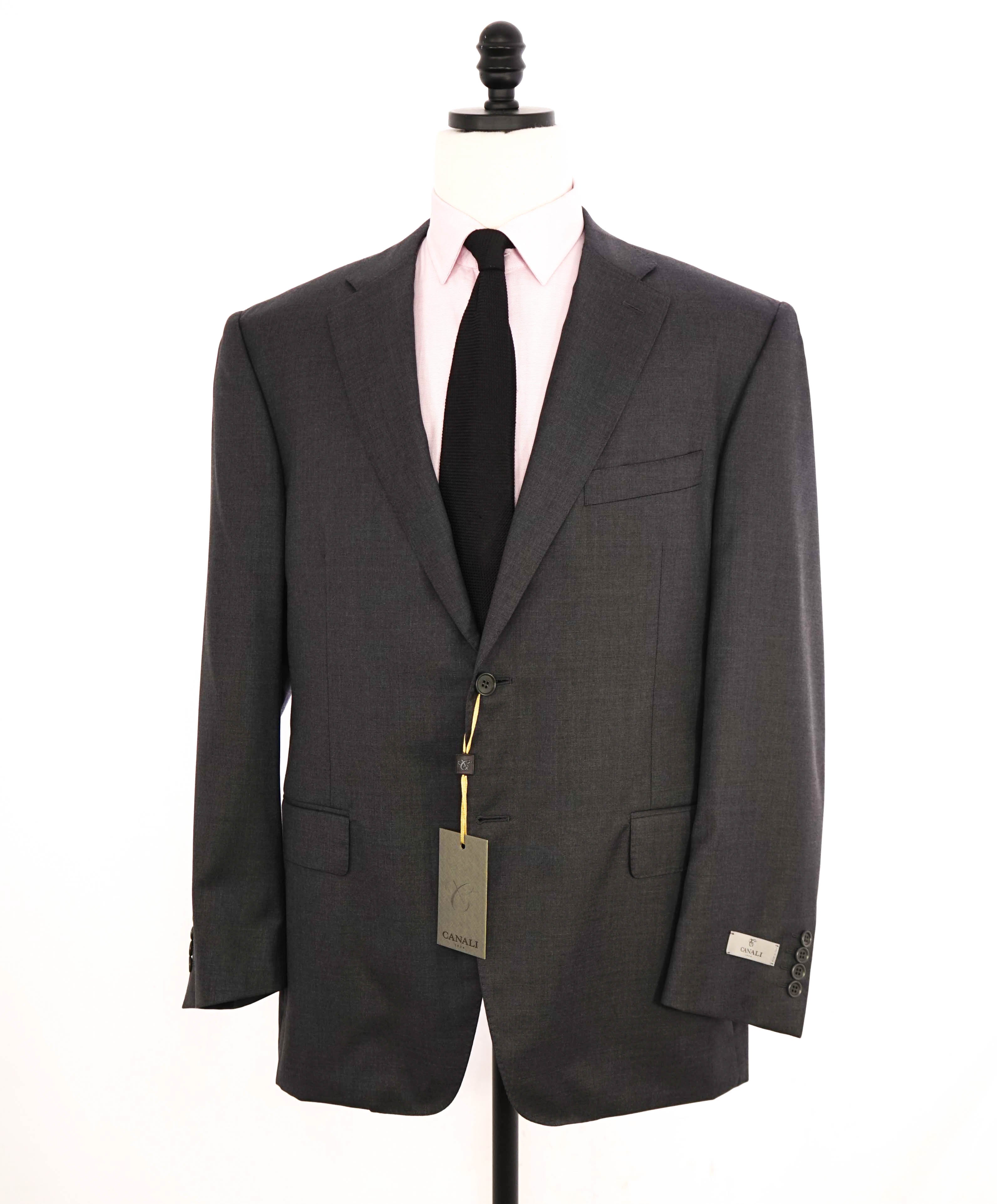 $1,895 CANALI - Solid Gray *Closet Staple* 2-Btn Notch Wool Blazer - 46R US