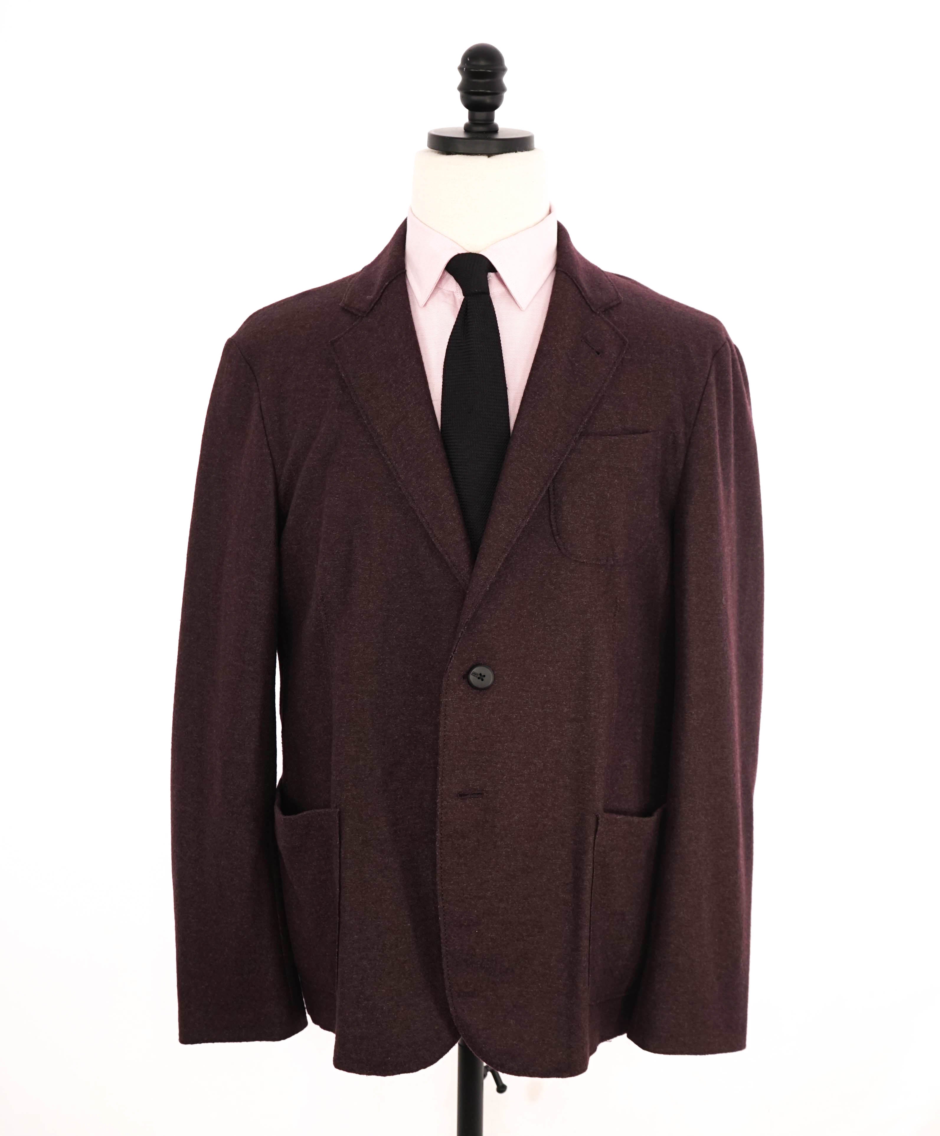 ARMANI COLLEZIONI - Unlined Burgundy Melange Sweater / Blazer - 42R