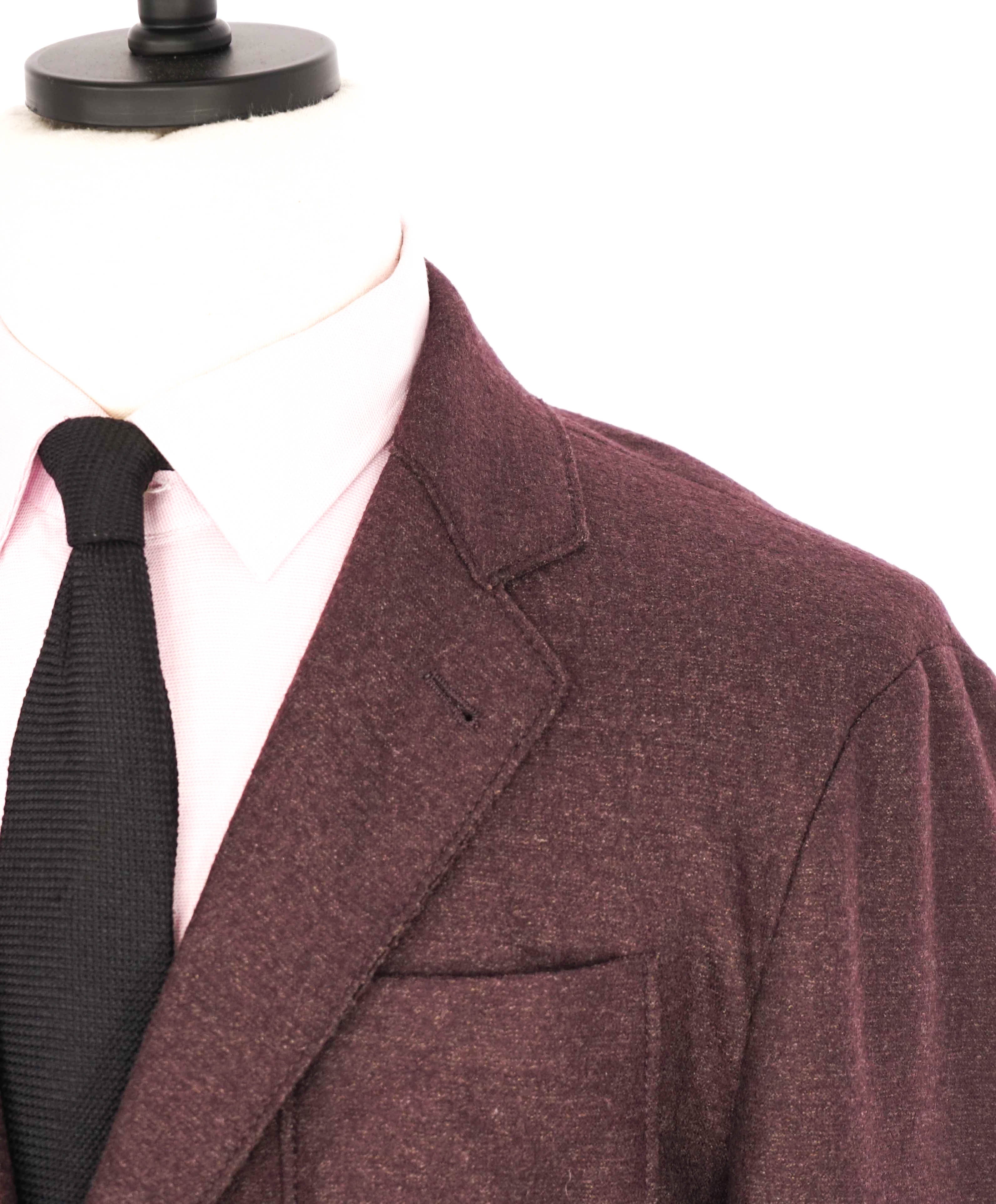 ARMANI COLLEZIONI - Unlined Burgundy Melange Sweater / Blazer - 42R