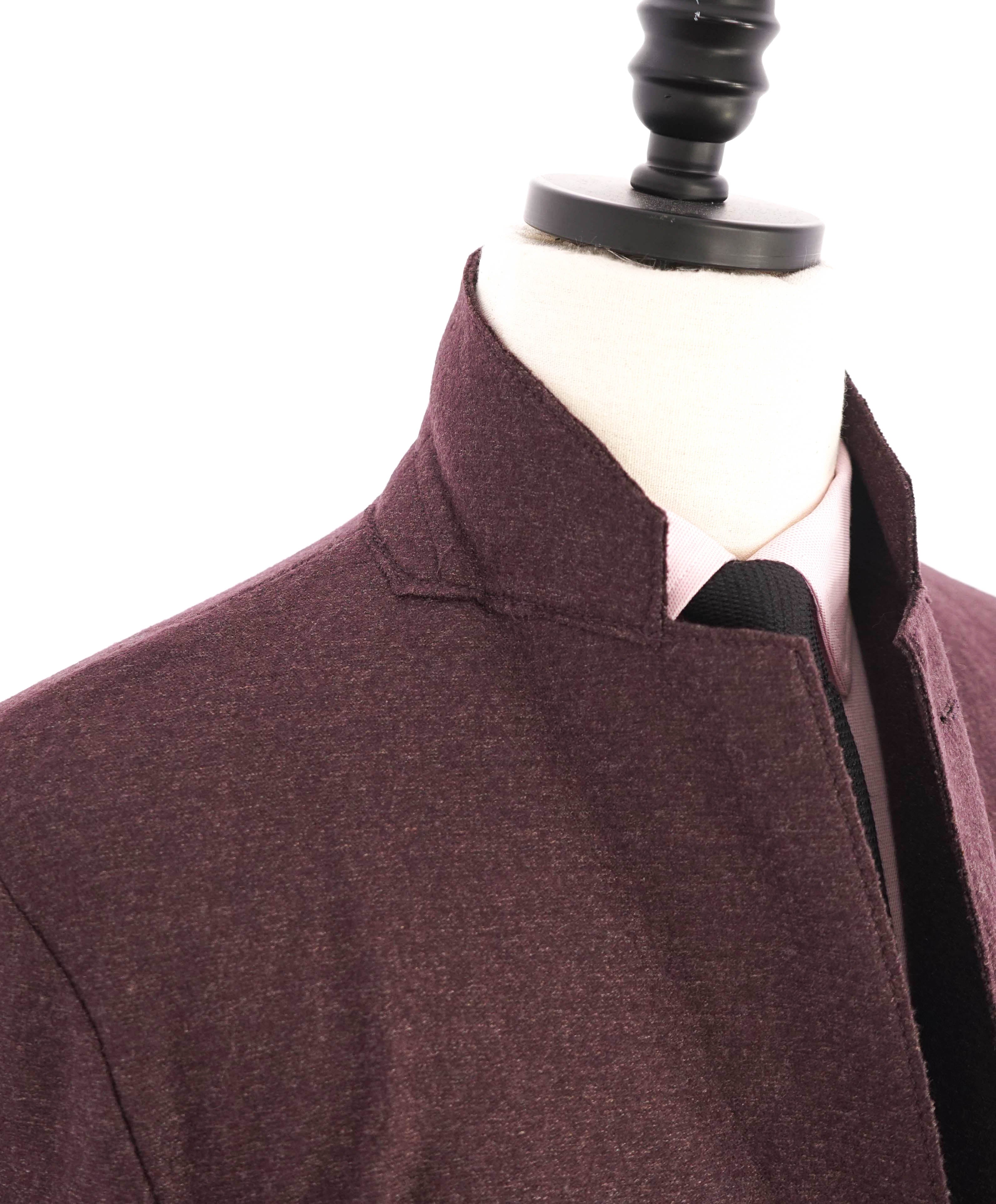 ARMANI COLLEZIONI - Unlined Burgundy Melange Sweater / Blazer - 42R