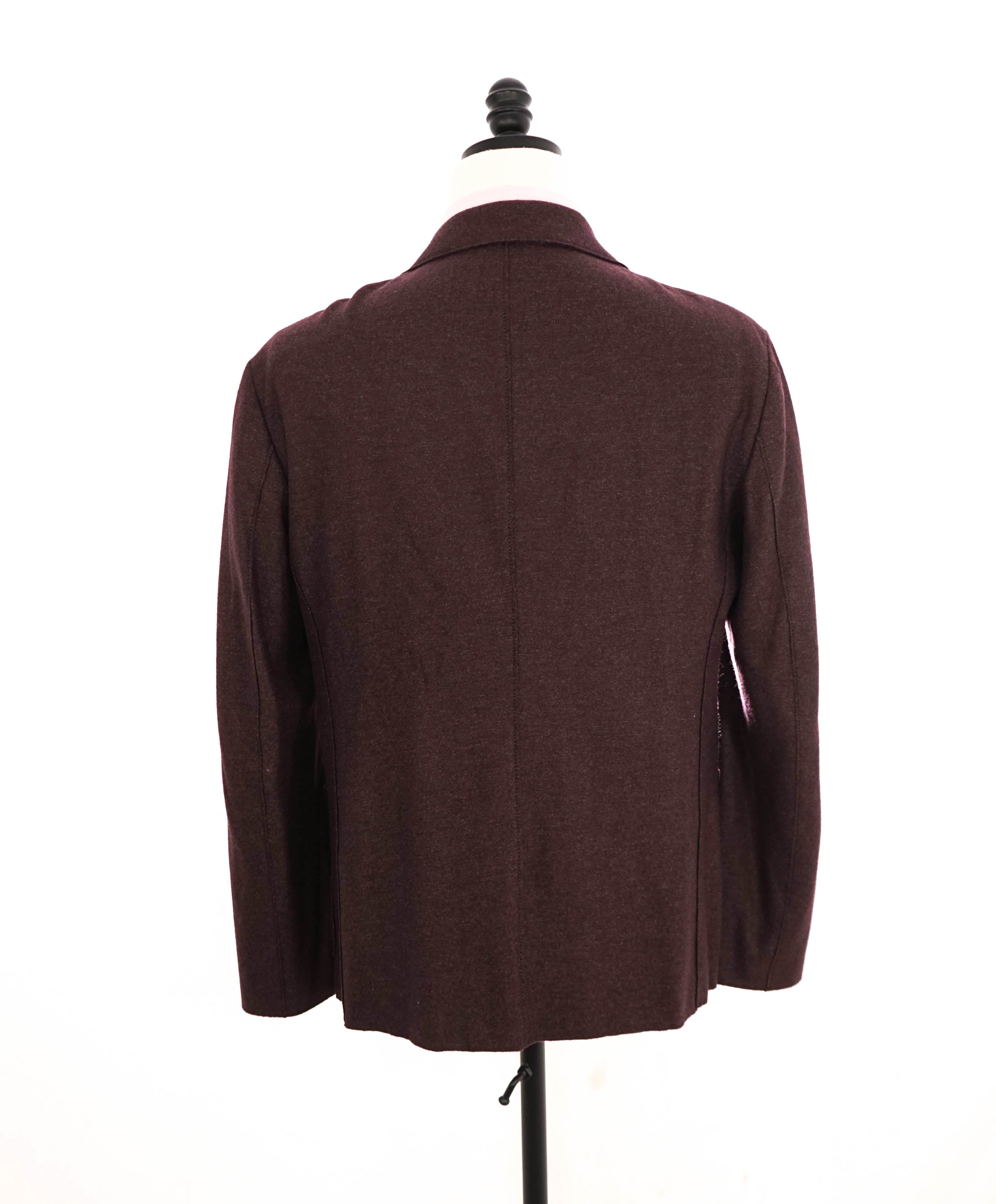 ARMANI COLLEZIONI - Unlined Burgundy Melange Sweater / Blazer - 42R