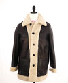 $1,698 ZADIG & VOLTAIRE - Shearling and Leather REVERSIBLE Coat - Sz. Large (WOMEN)