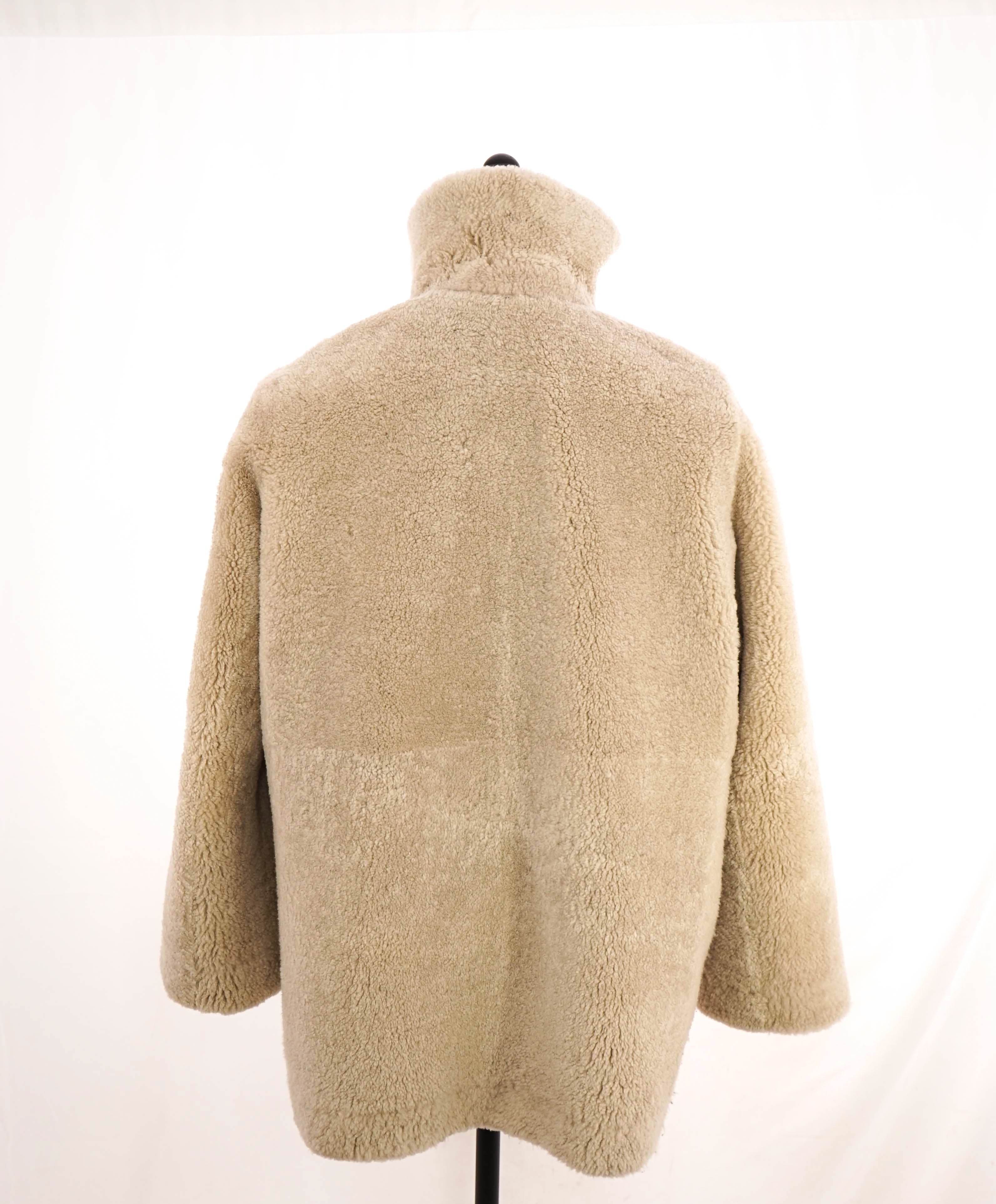 $1,698 ZADIG & VOLTAIRE - Shearling and Leather REVERSIBLE Coat - Sz. Large (WOMEN)