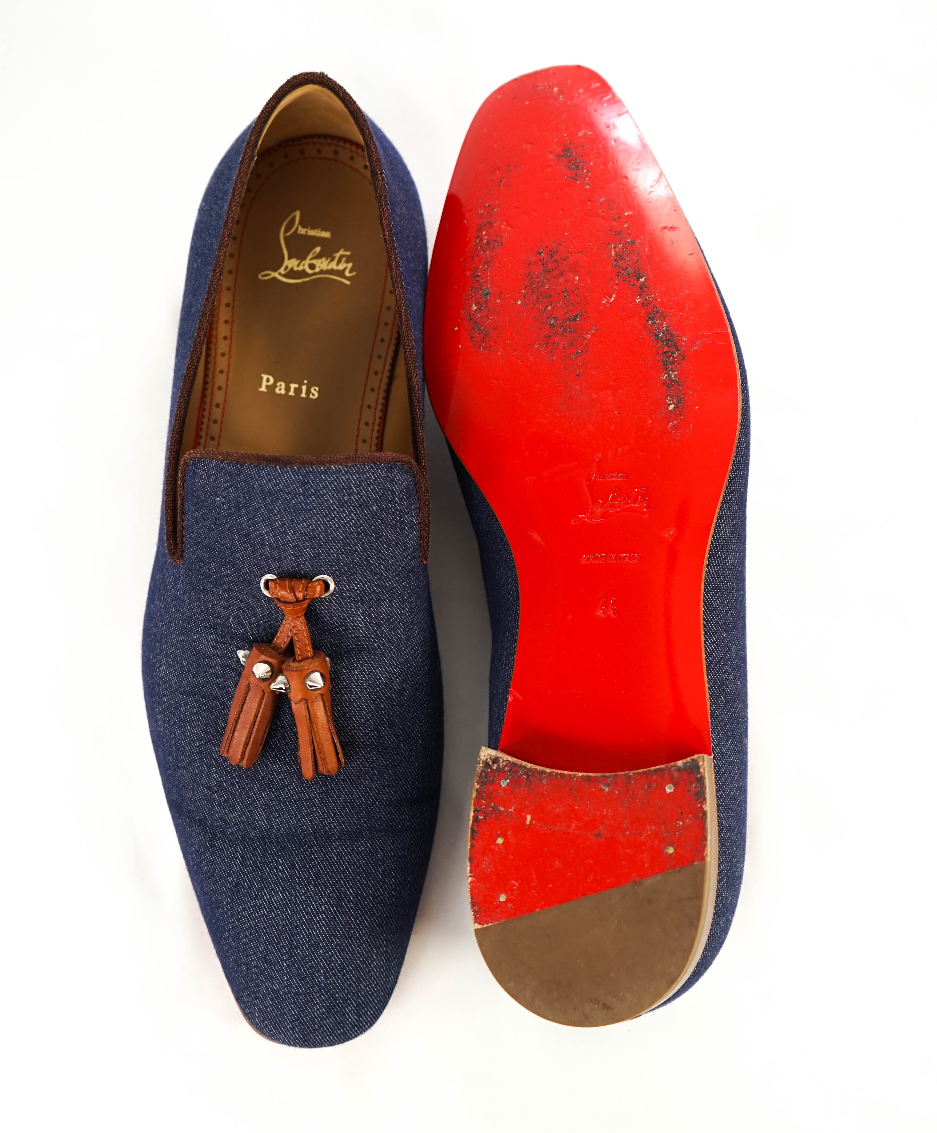 $1,050 CHRISTIAN LOUBOUTIN - *DANDELION* Spike Tassel Loafer - 11 US (44)