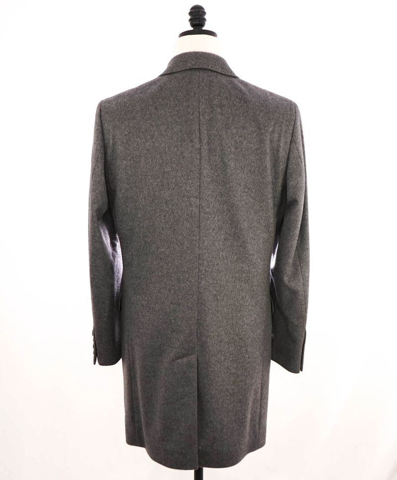 $1,895 HUGO BOSS - Colombo 100% PURE CASHMERE Gray Made In Italy Coat - 38R