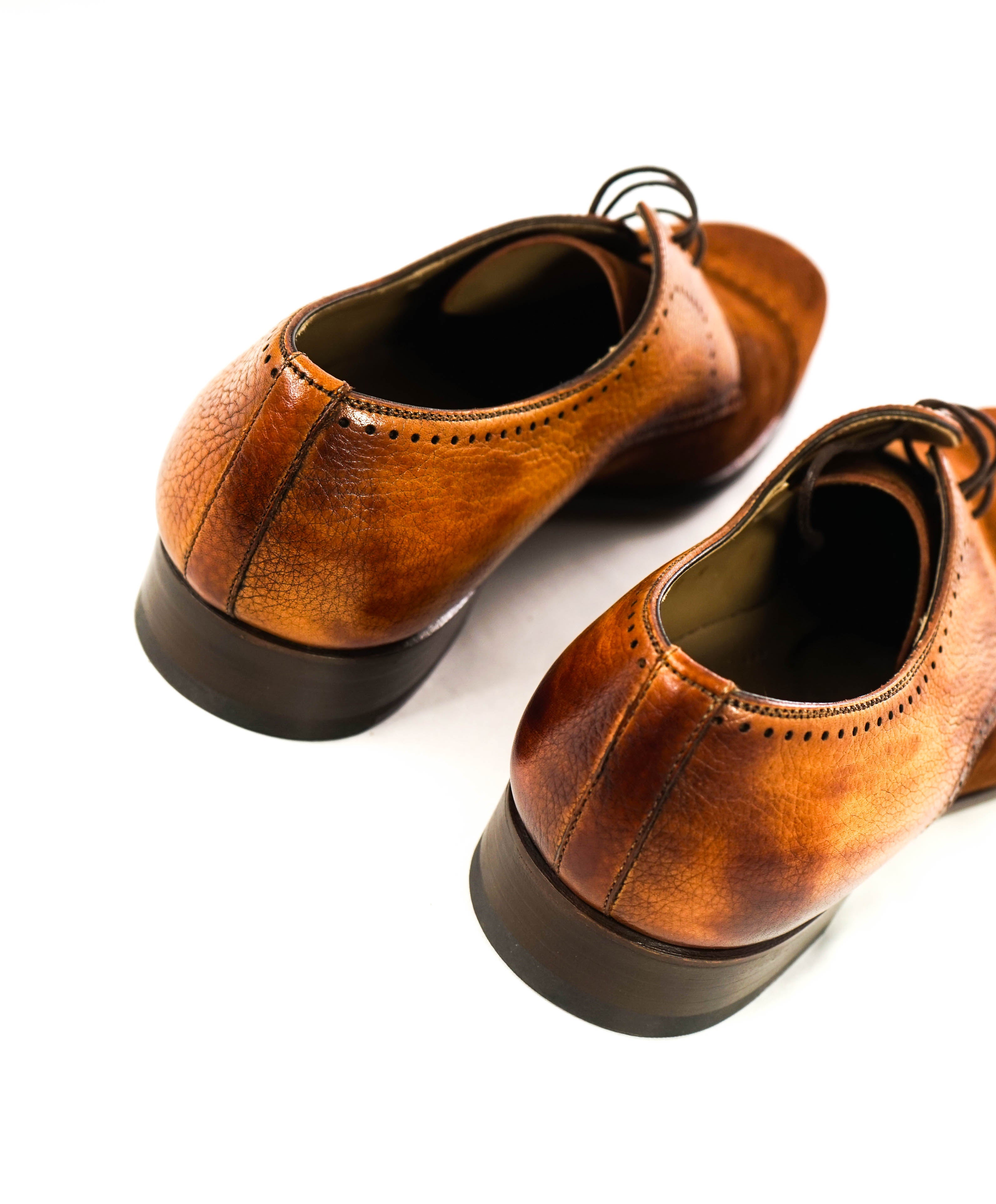 MAGNANNI - Cognac/Tobacco Suede Leather Patina Oxford - 9