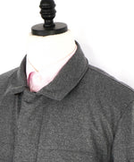 $5,995 ISAIA - Wool Gray Padded Winter Coat With Waist Pulls LOGO - 42R (XL)