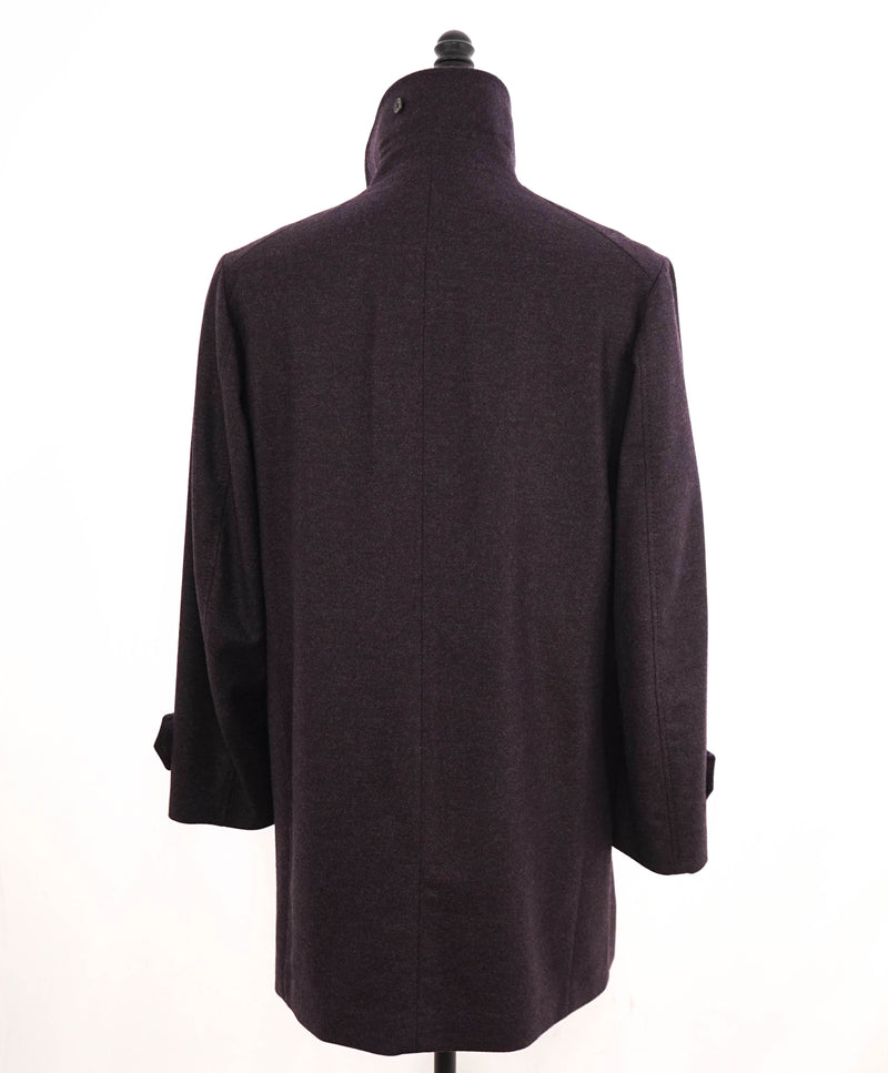 $4,000 CANALI - By LORO PIANA **PURE CASHMERE** Gray/Eggplant Coat - 42R