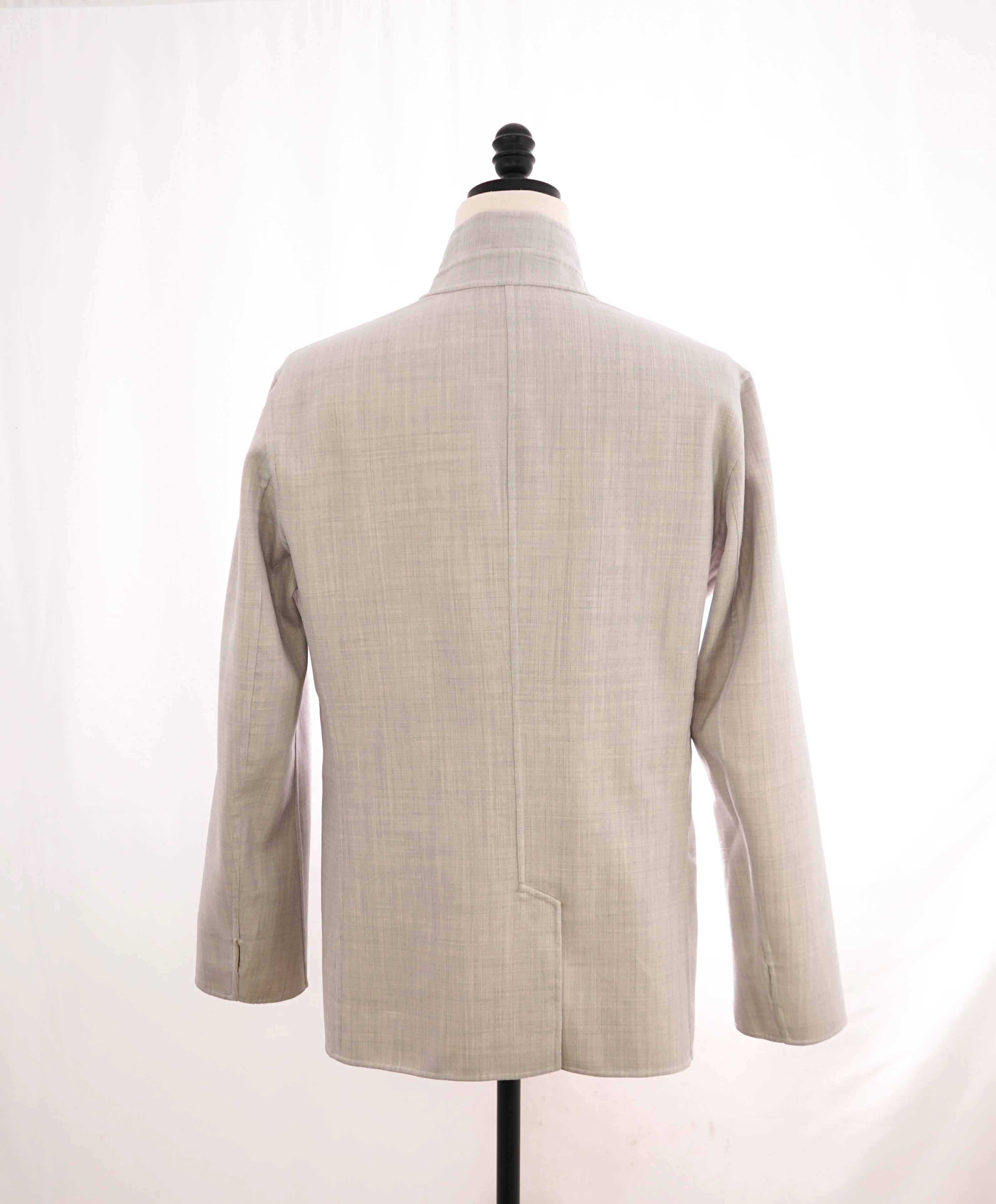 $2,645 ELEVENTY - Single-Breasted Reversible Cotton Blazer Gray/Neutral Coat- 40R