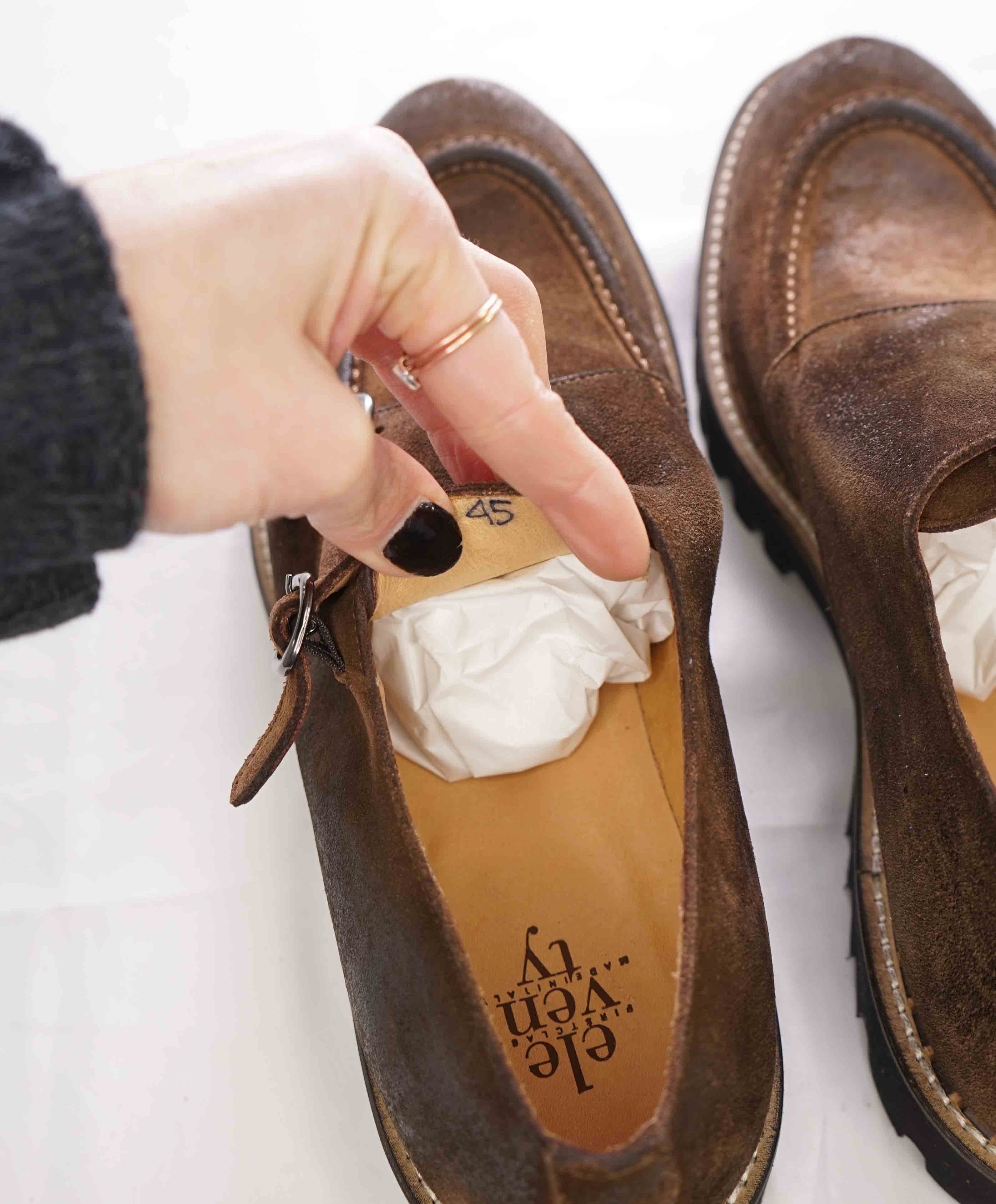 $795 ELEVENTY - Brown Monk Strap Loafers Distressed Brown Suede - 12 US (45EU)