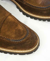 $795 ELEVENTY - Brown Monk Strap Loafers Distressed Brown Suede - 8 US (41EU)