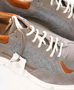 $695 ELEVENTY - Flannel Wool / Suede Leather Runner Sneakers - 11 US (44EU)