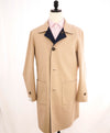 $2,895 ELEVENTY - Single-Breasted Reversible Cotton Coat Neutral/Navy - 40 (50EU)