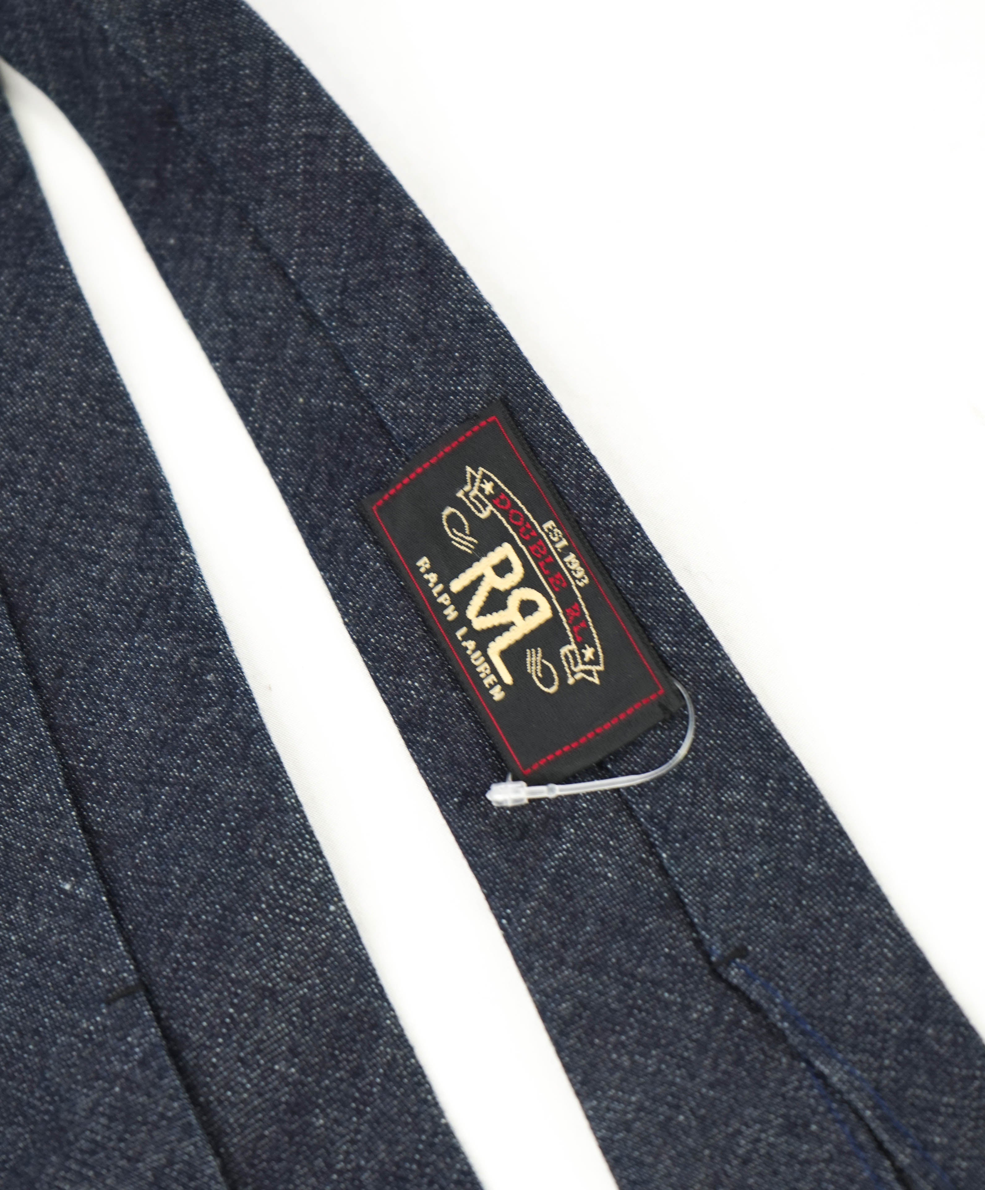 $195 RRL - Double RL Denim Tipped Stitch Tie - Tie