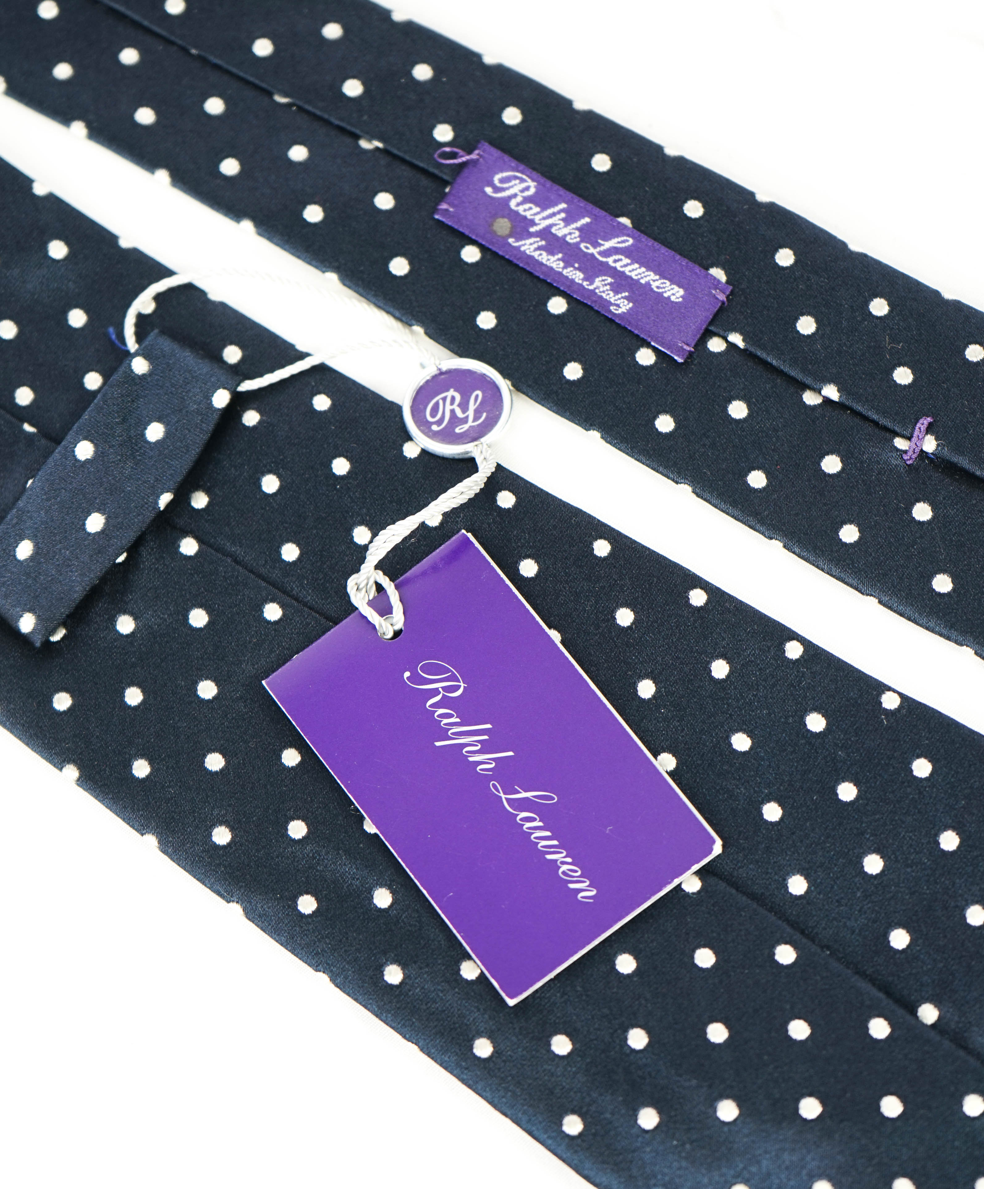 $195 RALPH LAUREN PURPLE LABEL - 'Hand Made In Italy' Polka Dot - Tie