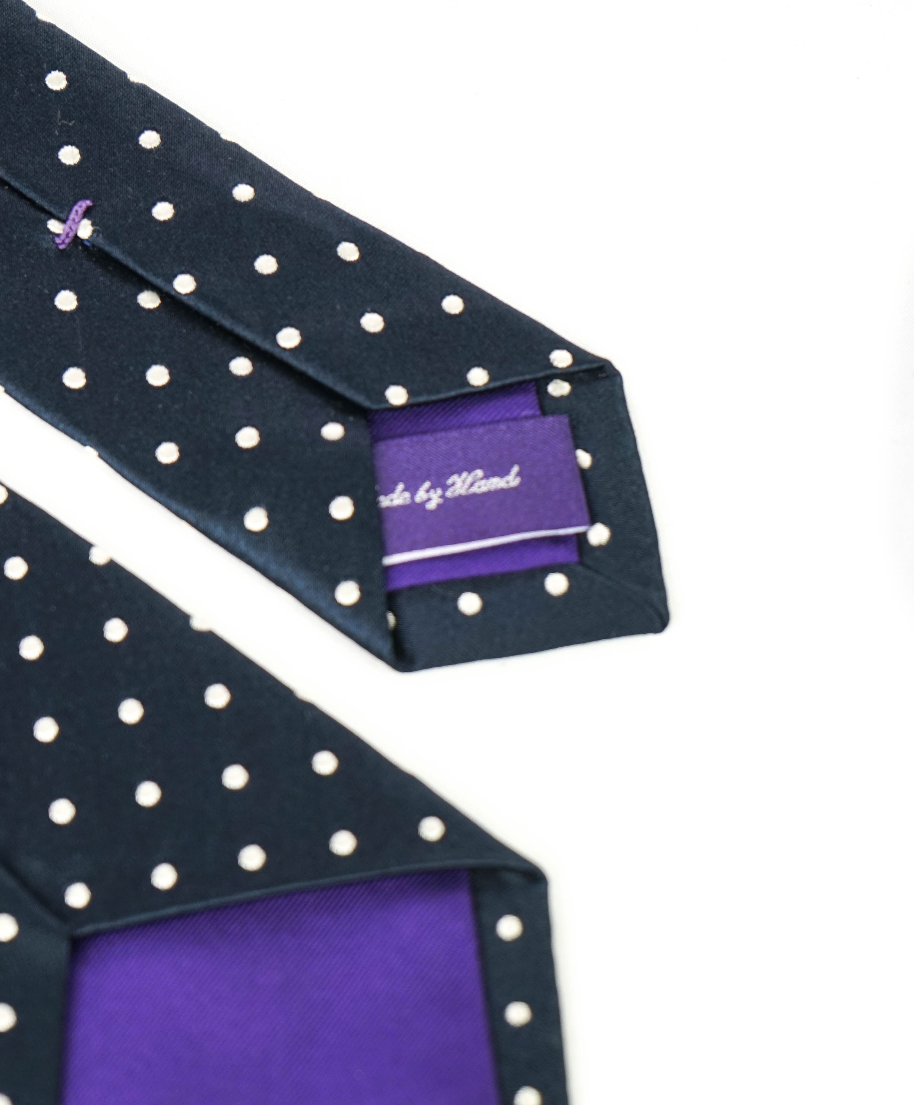 $195 RALPH LAUREN PURPLE LABEL - 'Hand Made In Italy' Polka Dot - Tie