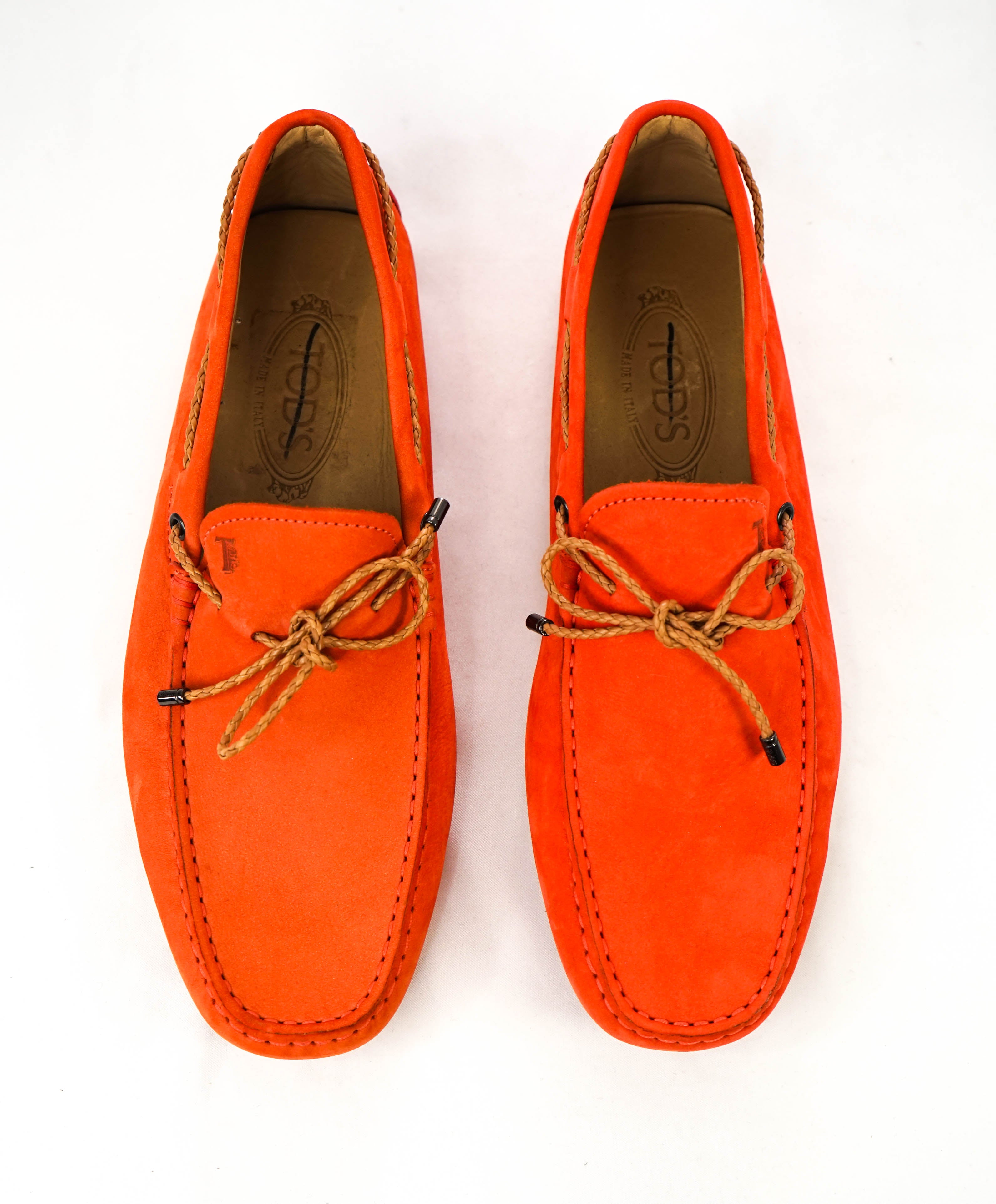 TOD’S - LACCETTO Orange Tods Logo Driving Loafers- 9US (8)