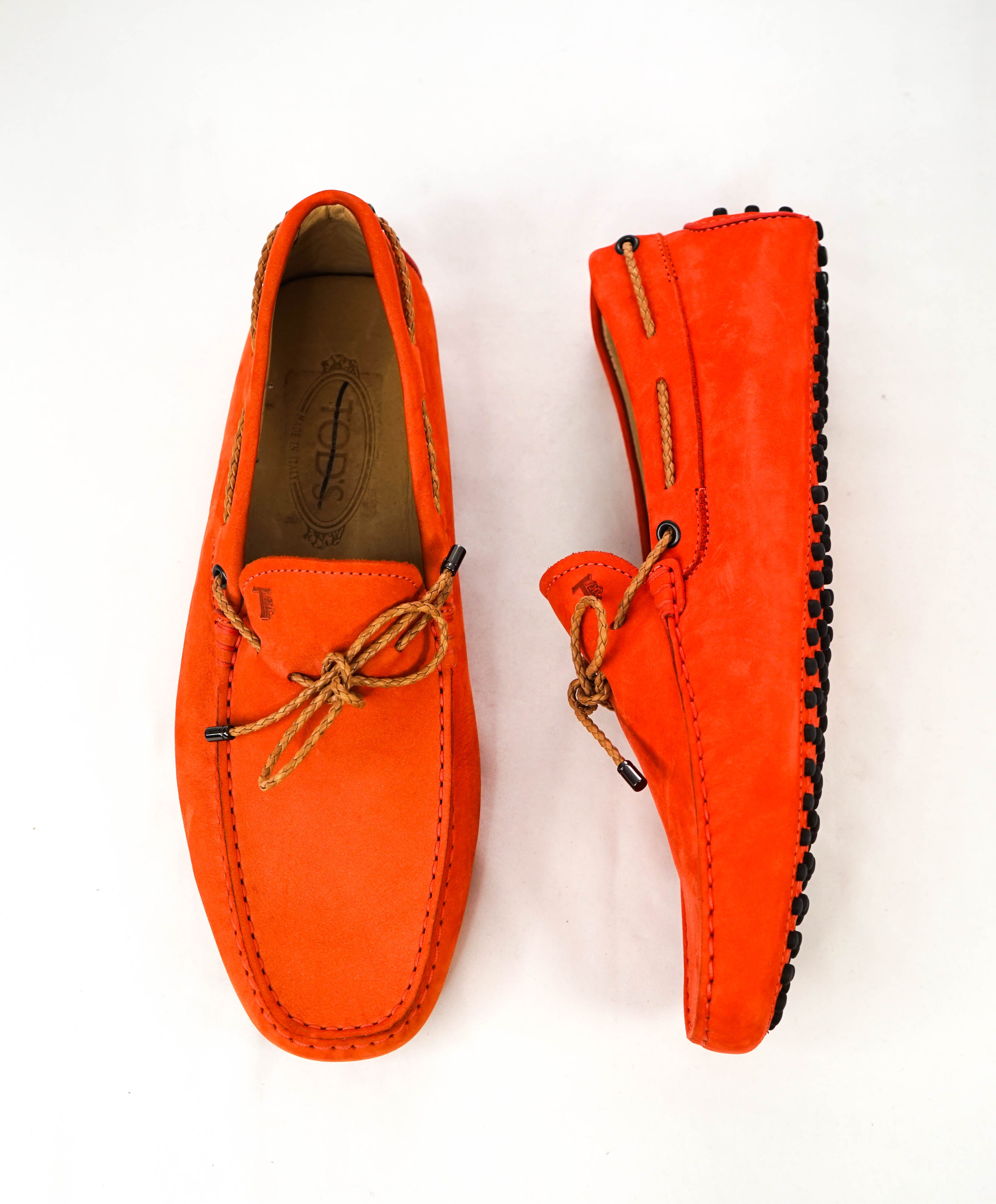 TOD’S - LACCETTO Orange Tods Logo Driving Loafers- 9US (8)