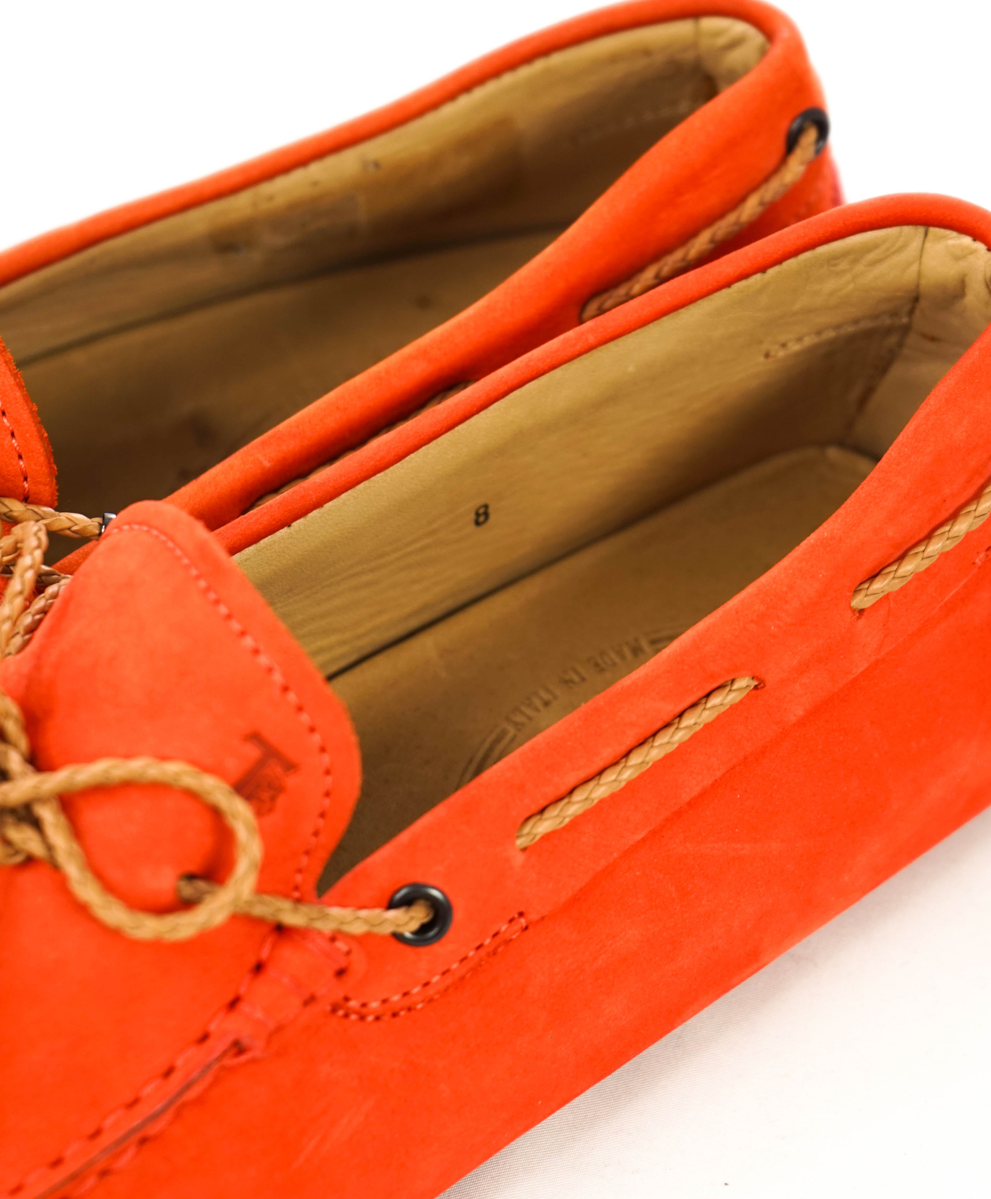 TOD’S - LACCETTO Orange Tods Logo Driving Loafers- 9US (8)