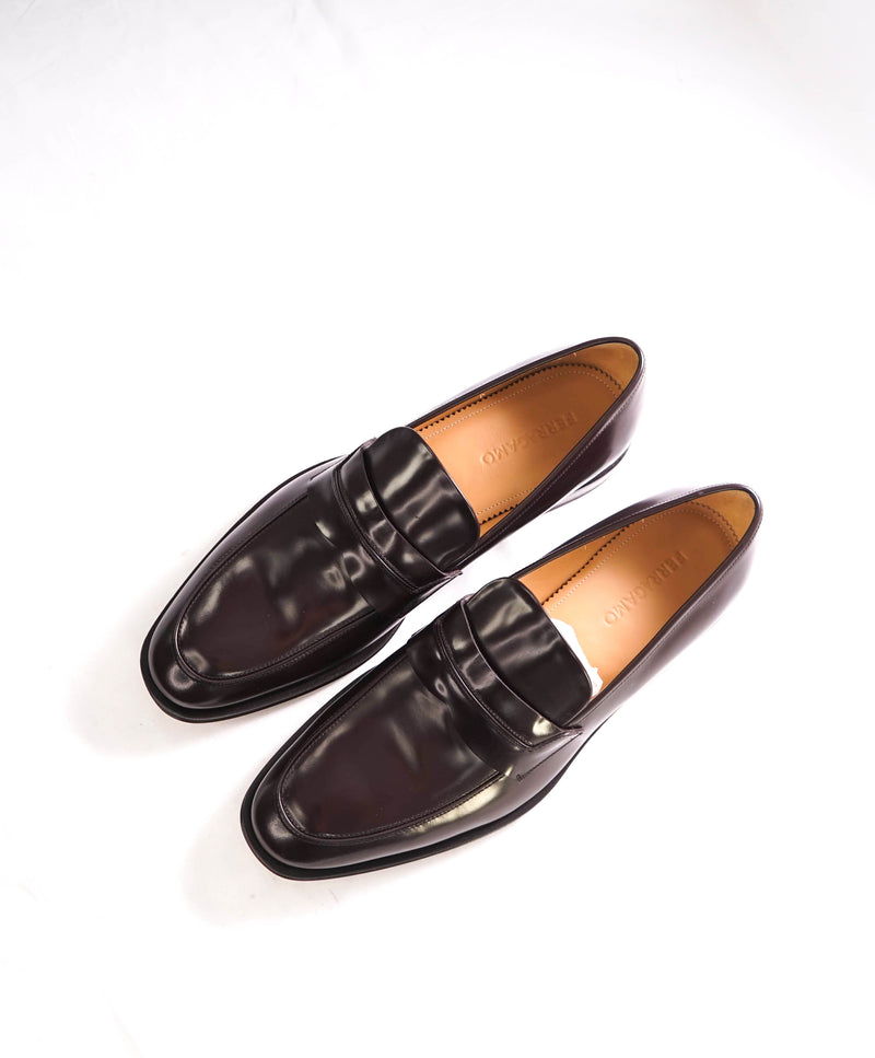 $930 SALVATORE FERRAGAMO - *FELIPE* Brown Penny Loafer - 10 EE US