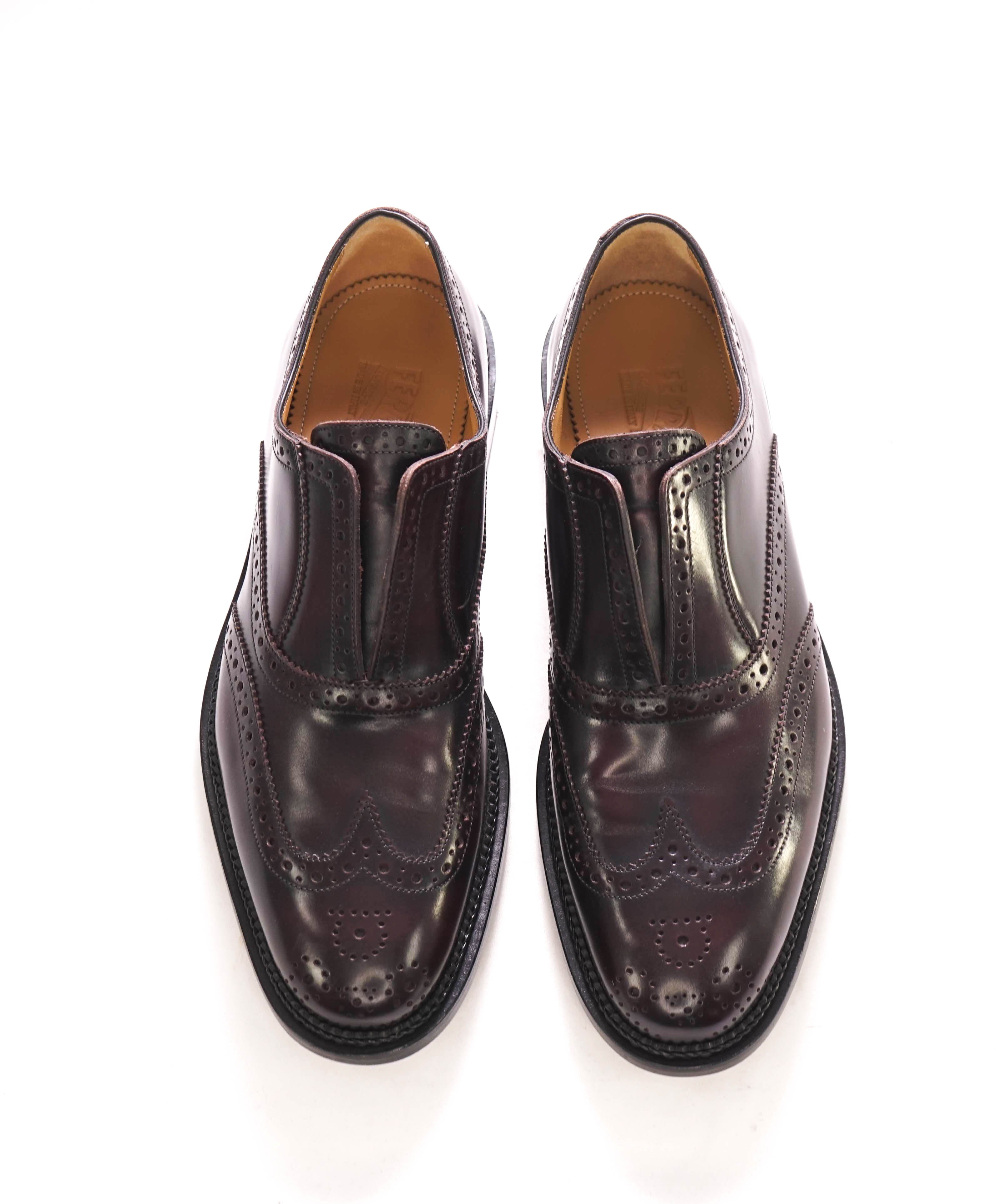 $1,150 SALVATORE FERRAGAMO - "Gaudino" Logo Brogue Loafers - 9 EE US